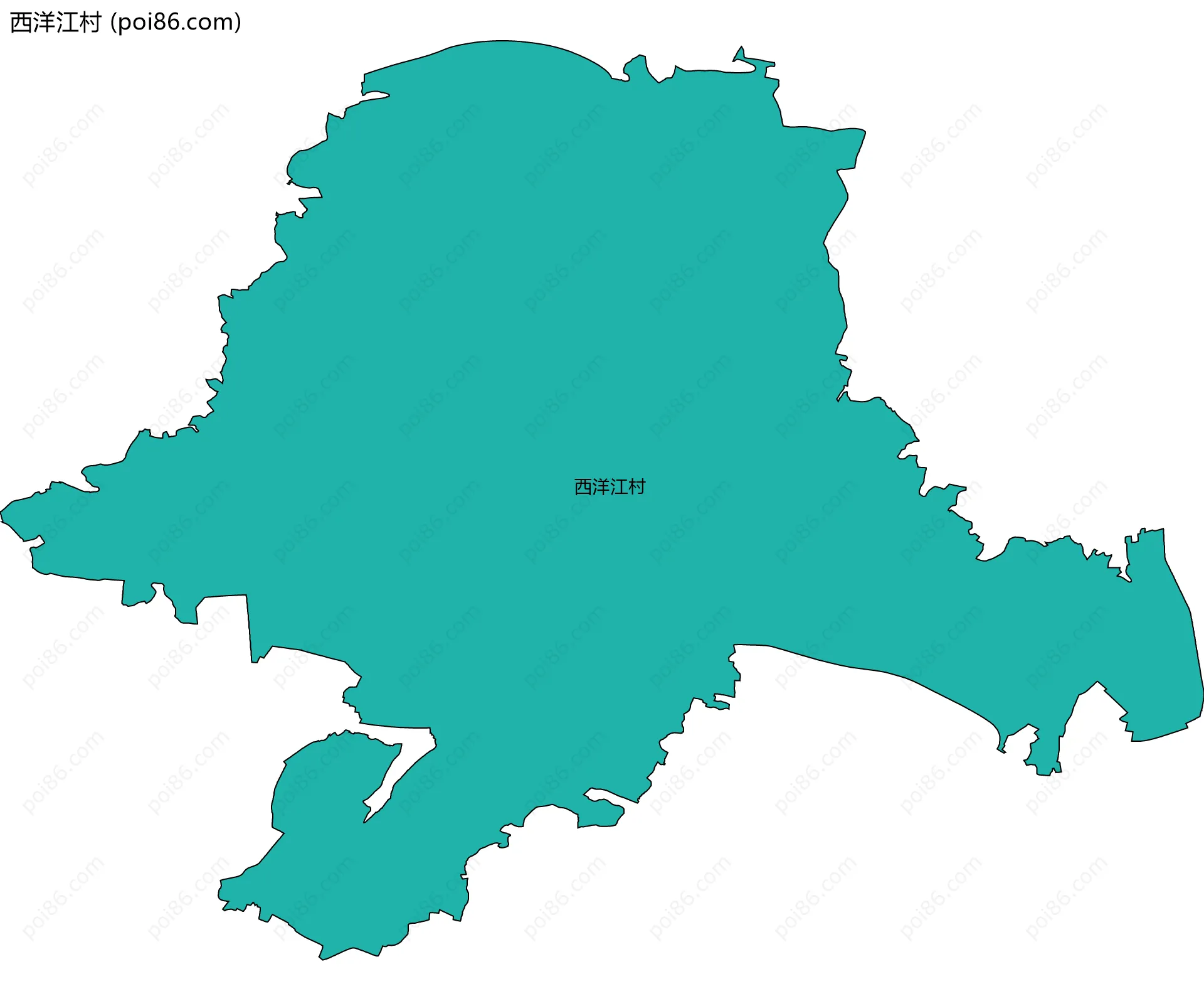 西洋江村边界地图