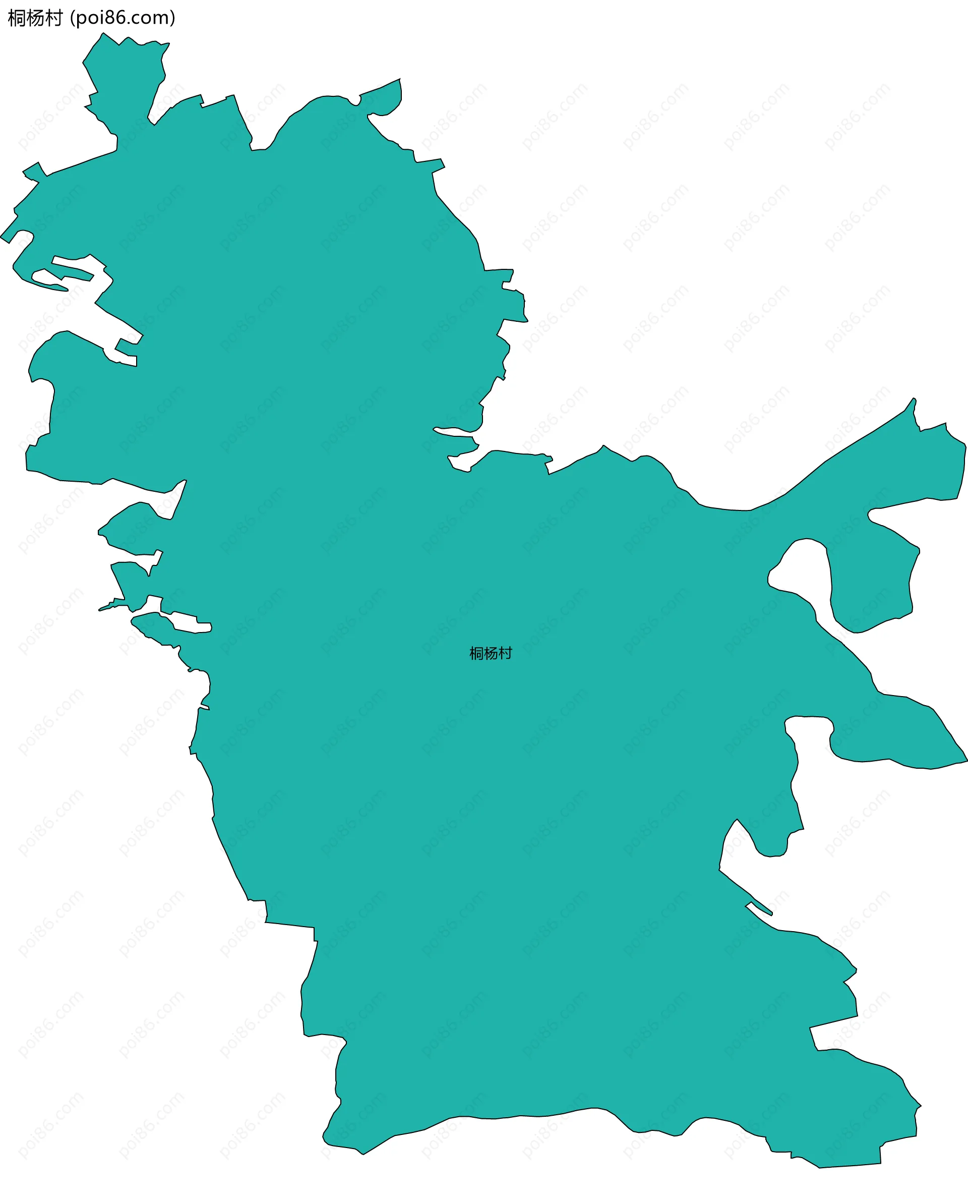 桐杨村边界地图