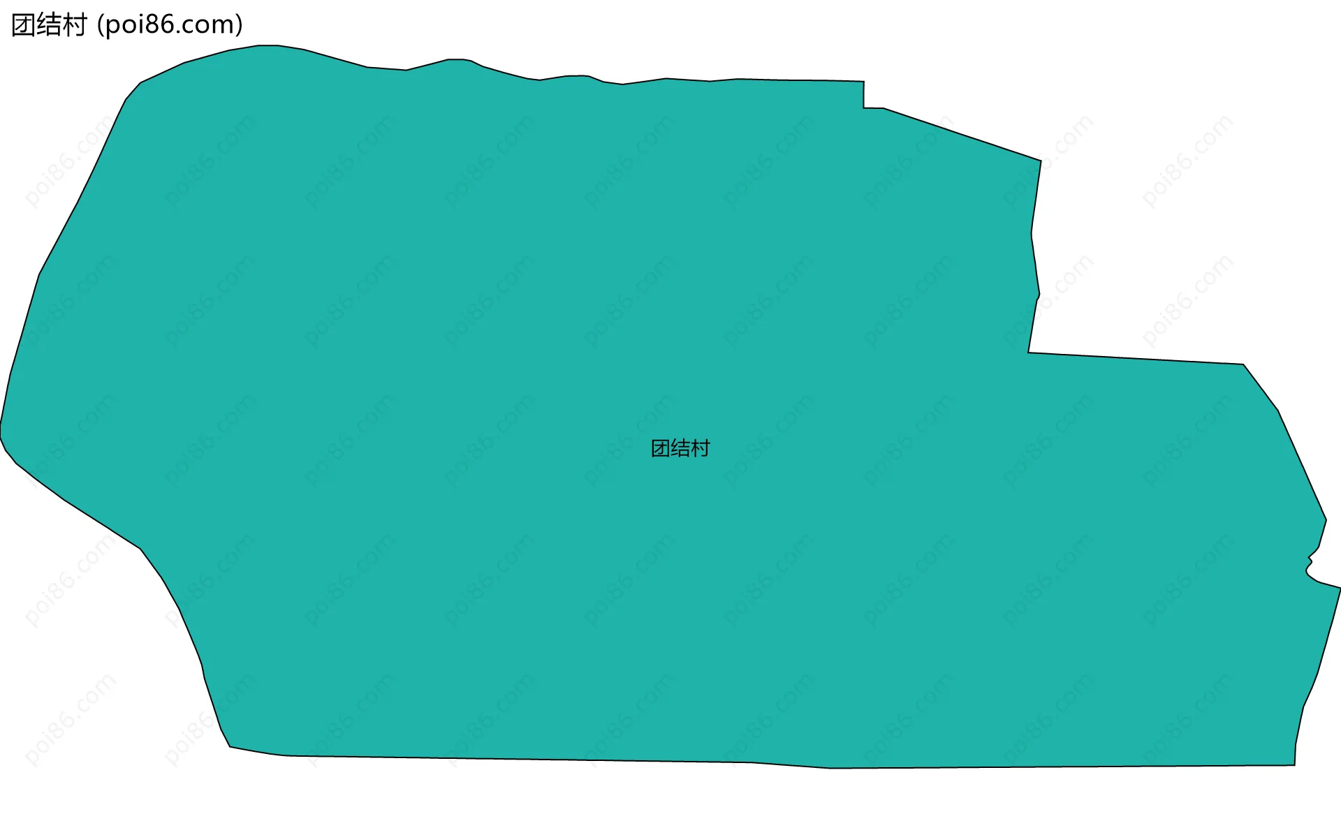 团结村边界地图