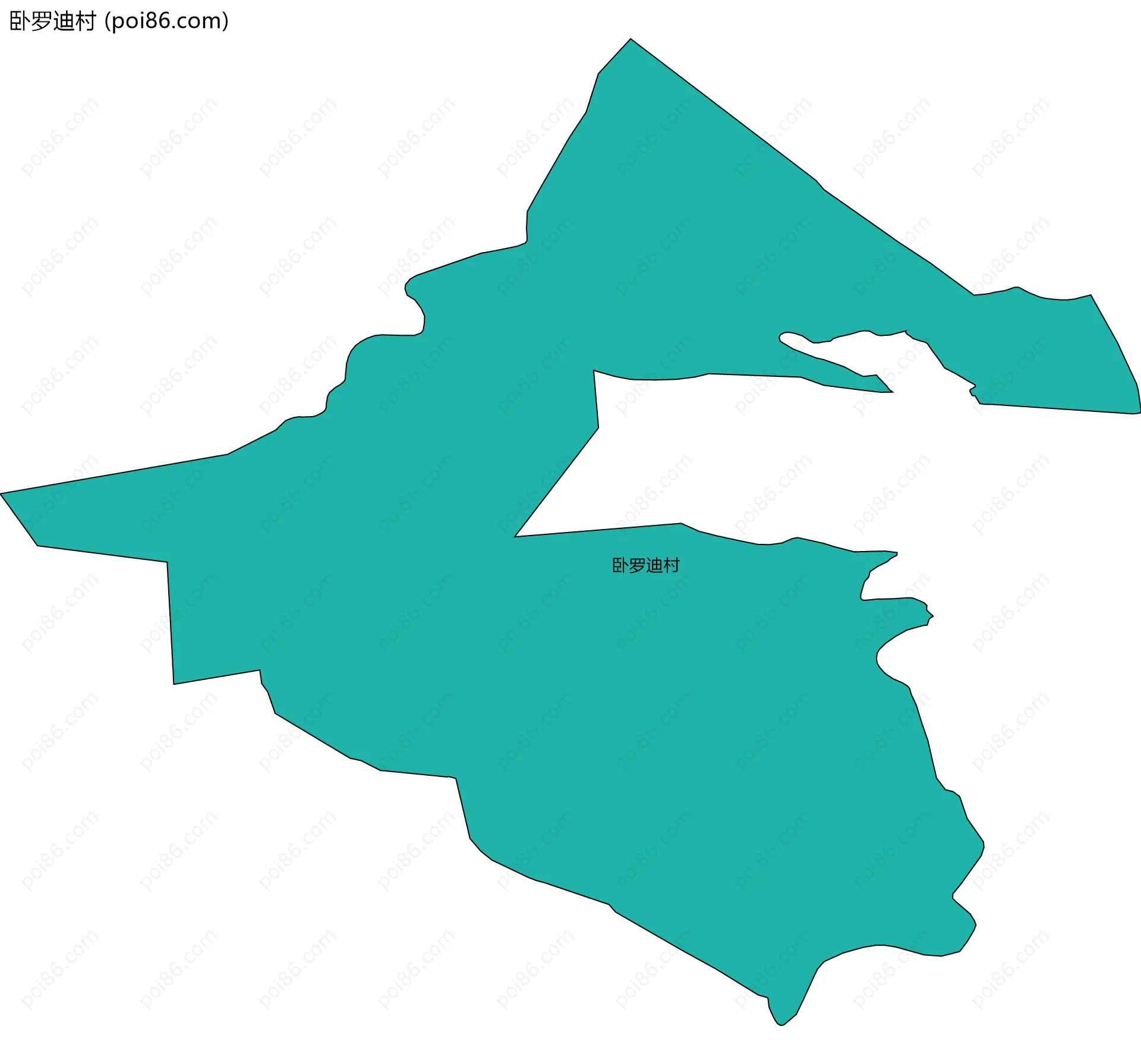 卧罗迪村边界地图