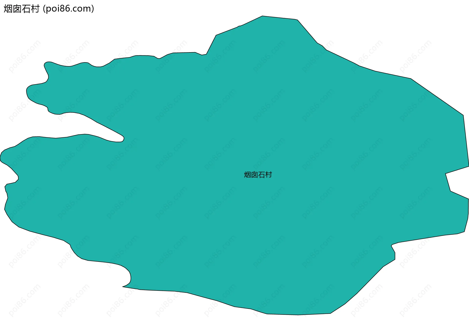 烟囱石村边界地图