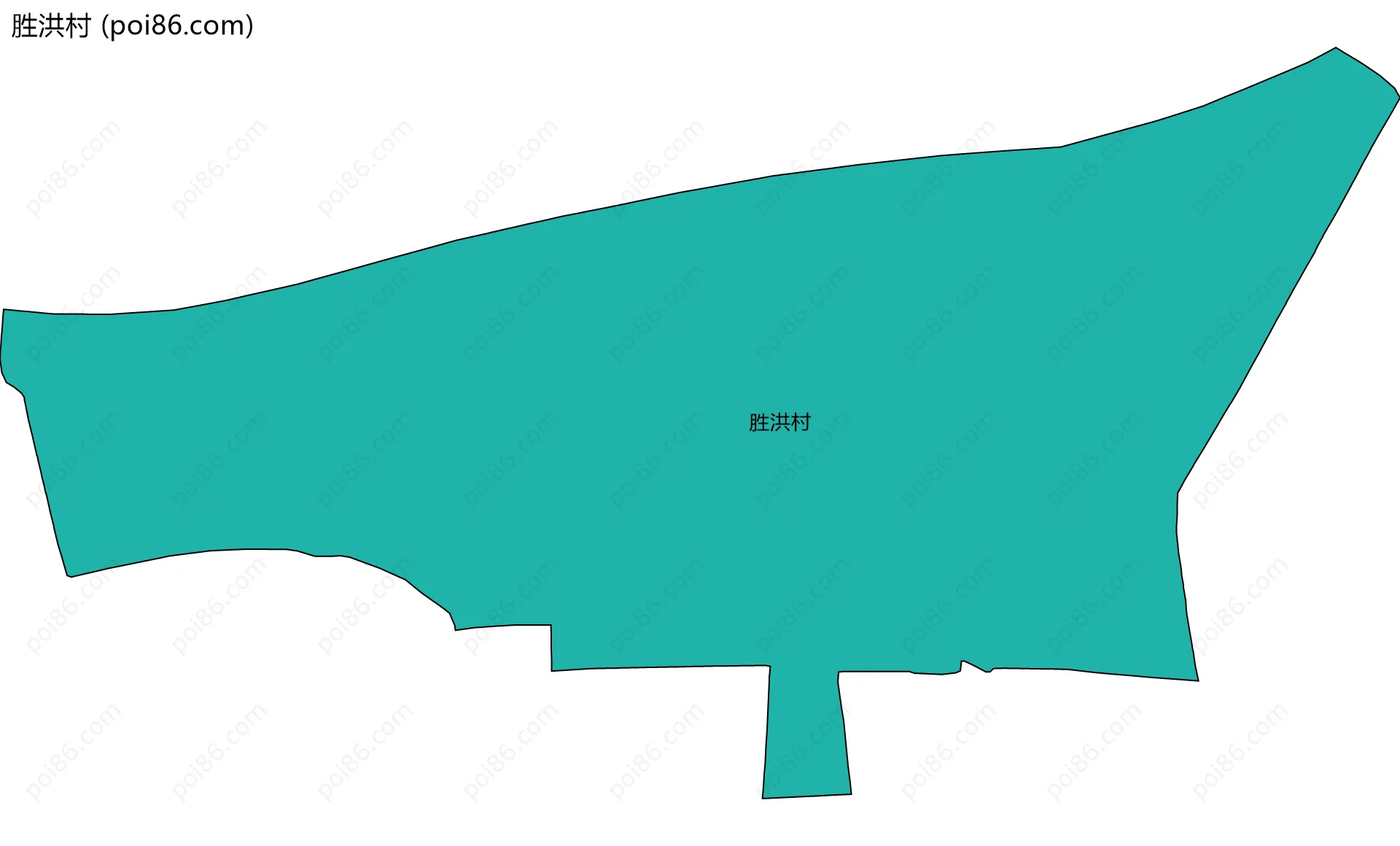 胜洪村边界地图