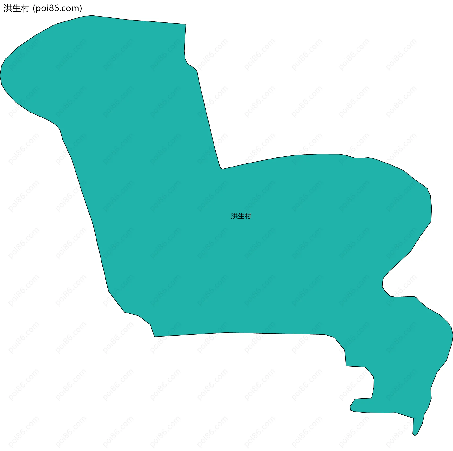 洪生村边界地图