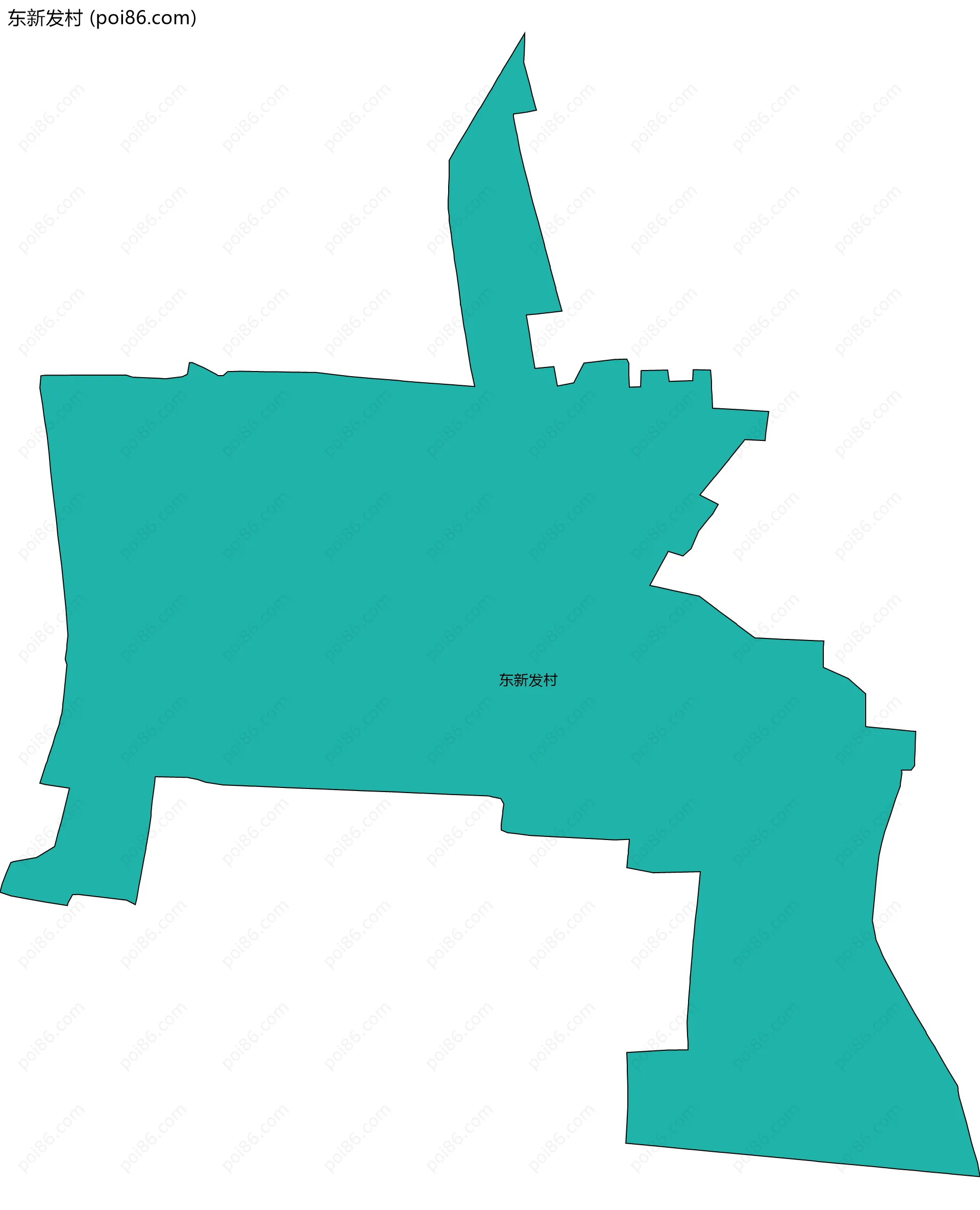 东新发村边界地图