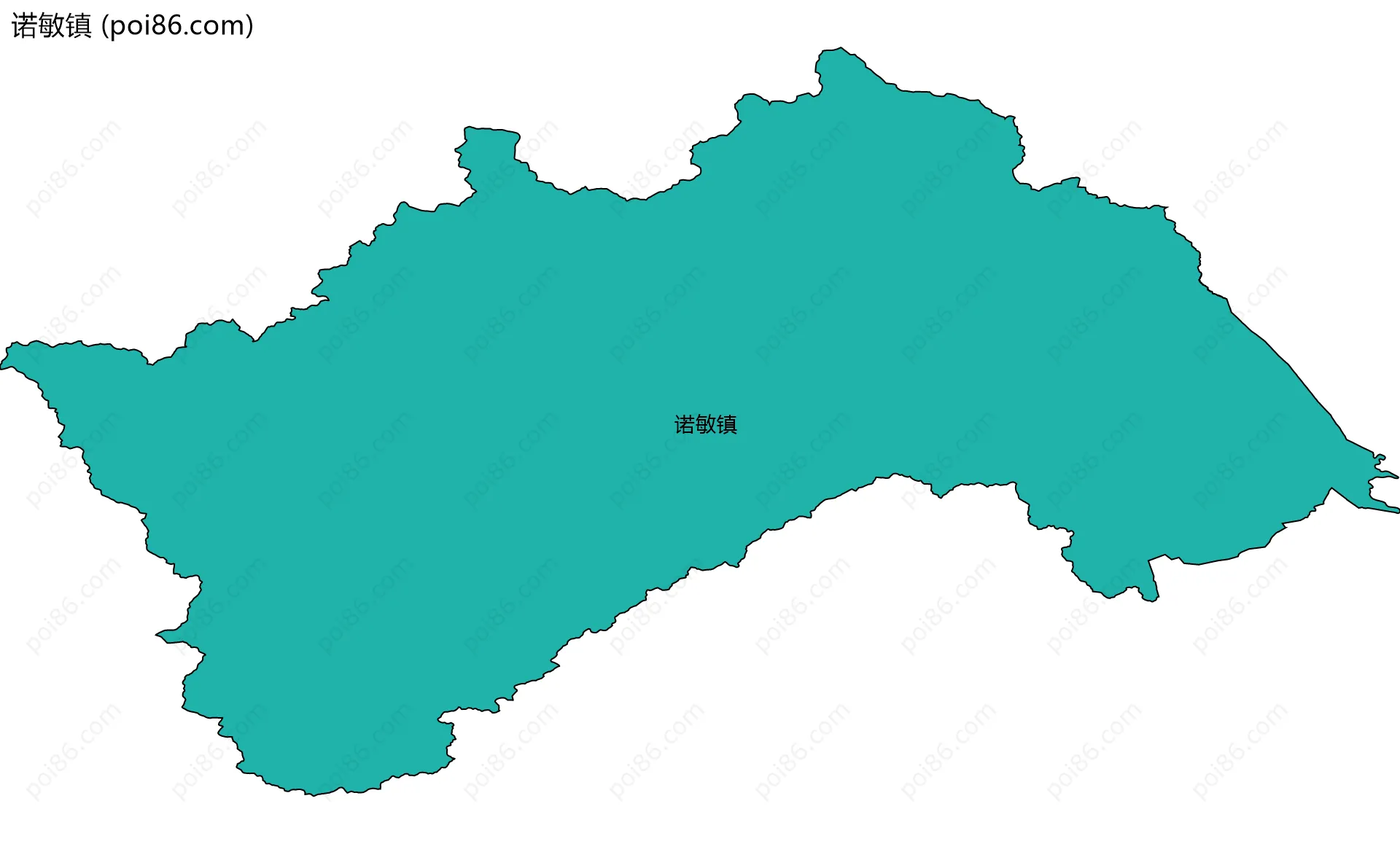 诺敏镇边界地图