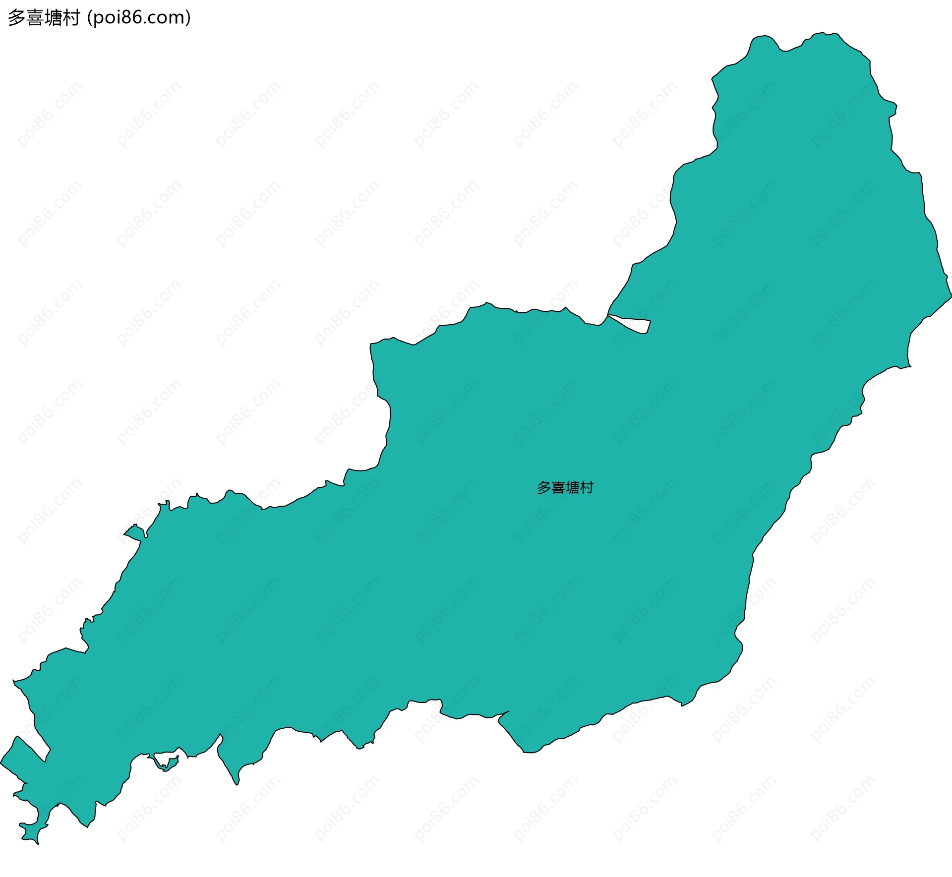 多喜塘村边界地图