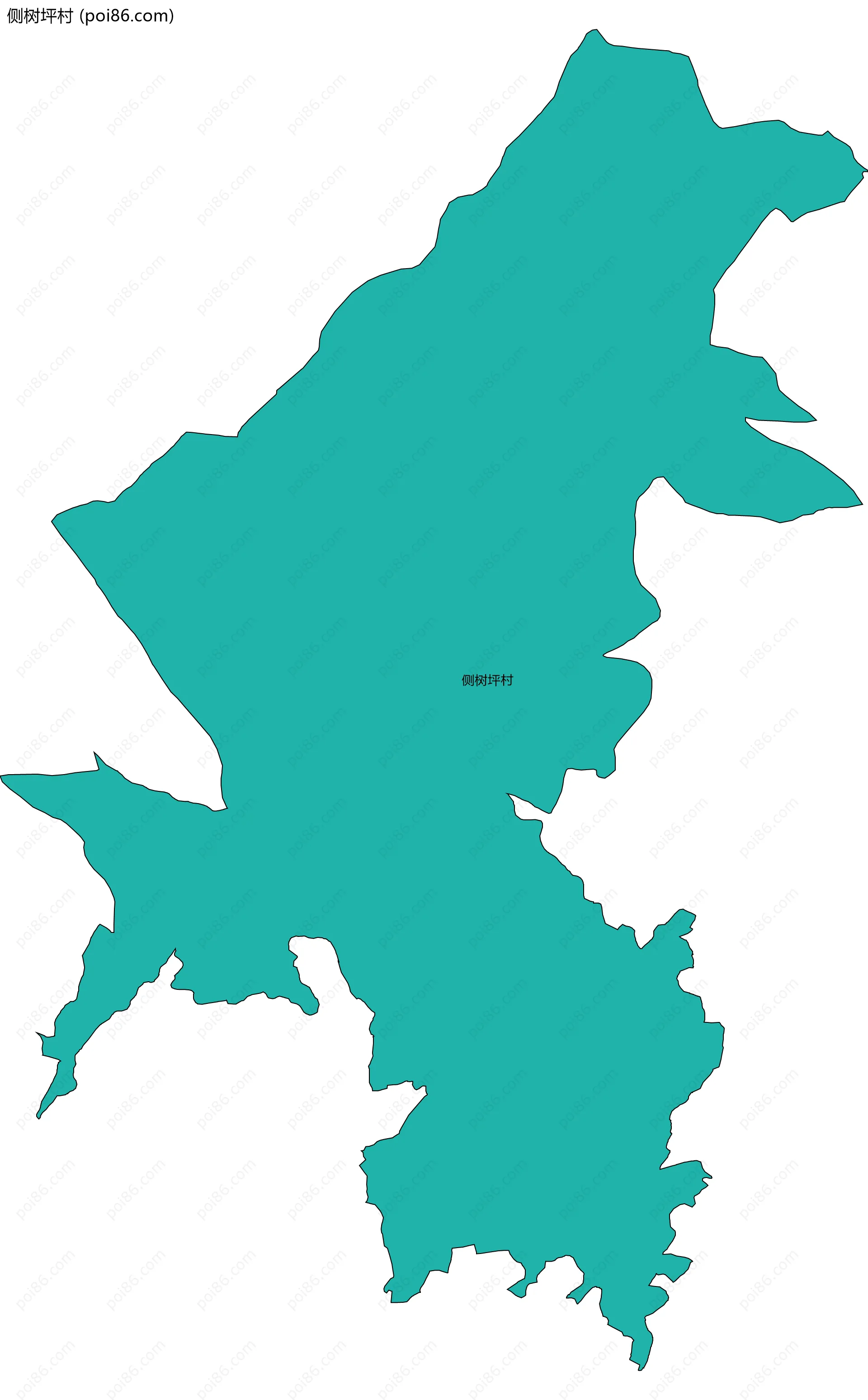 侧树坪村边界地图