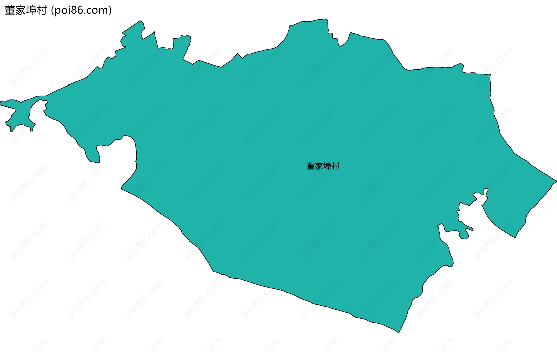 董家埠村边界地图