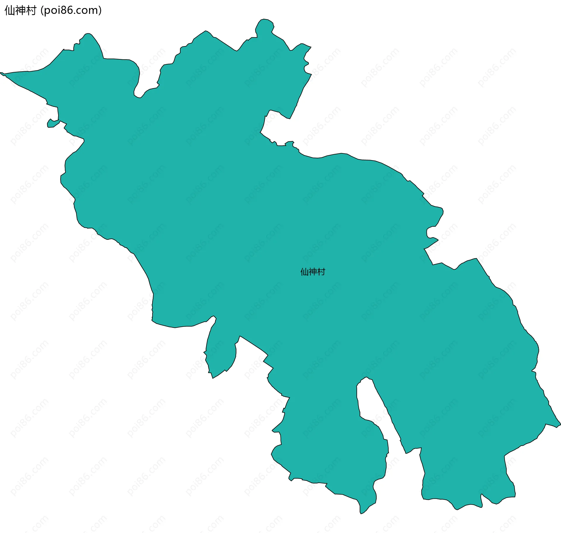 仙神村边界地图