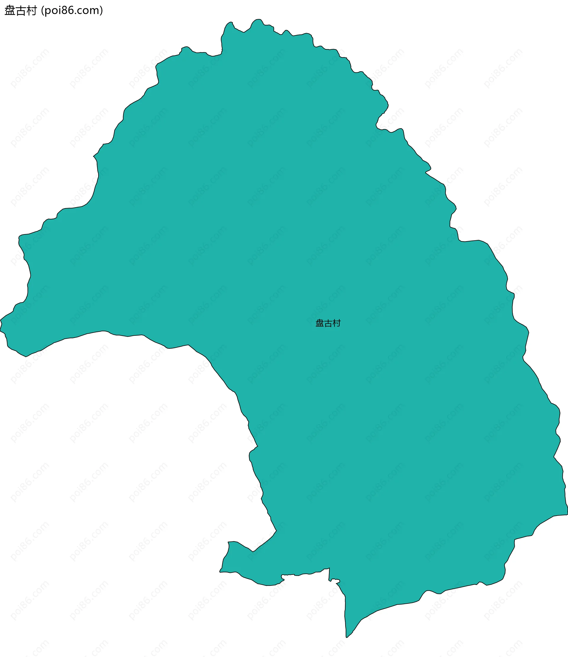 盘古村边界地图