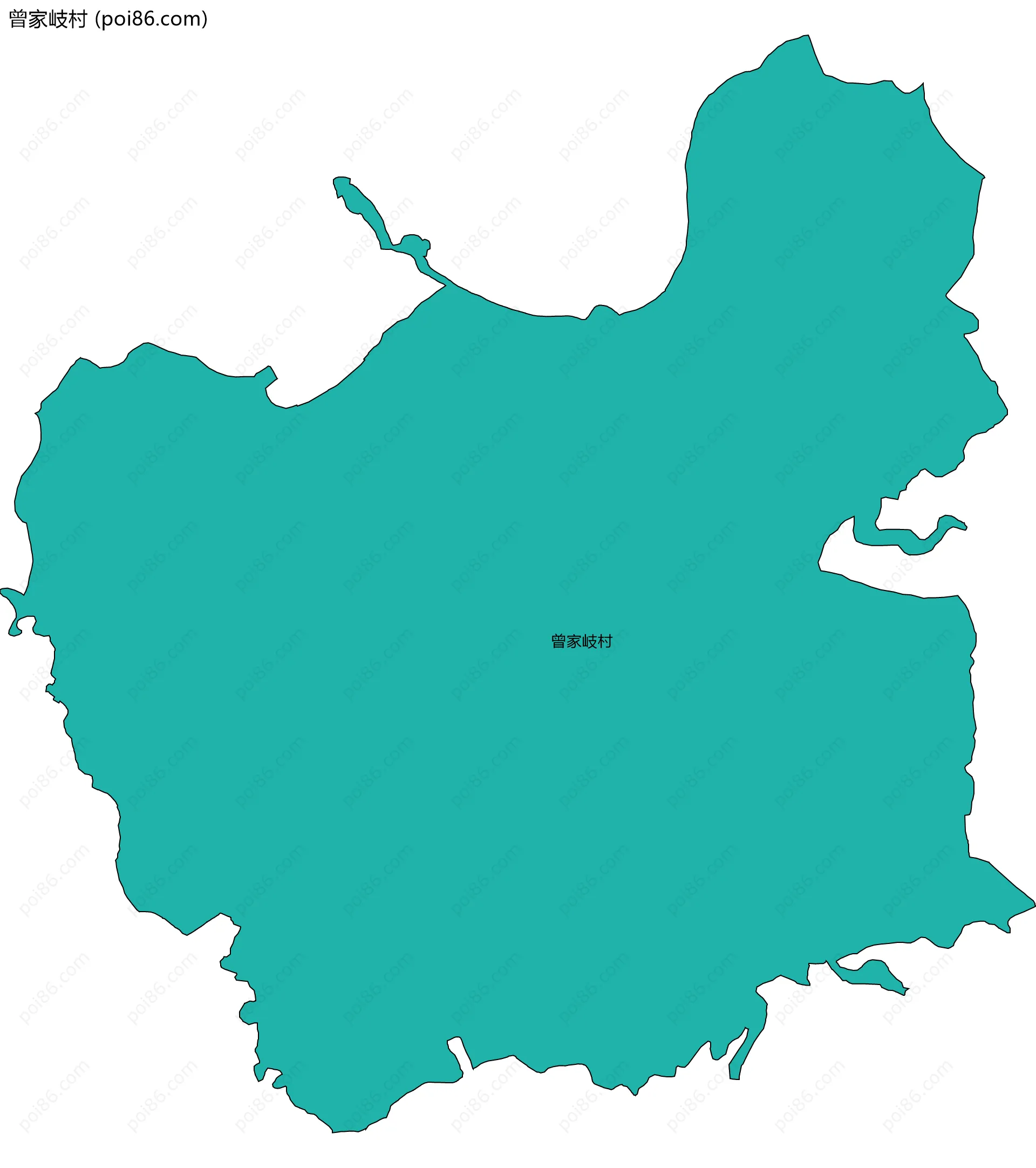 曾家岐村边界地图