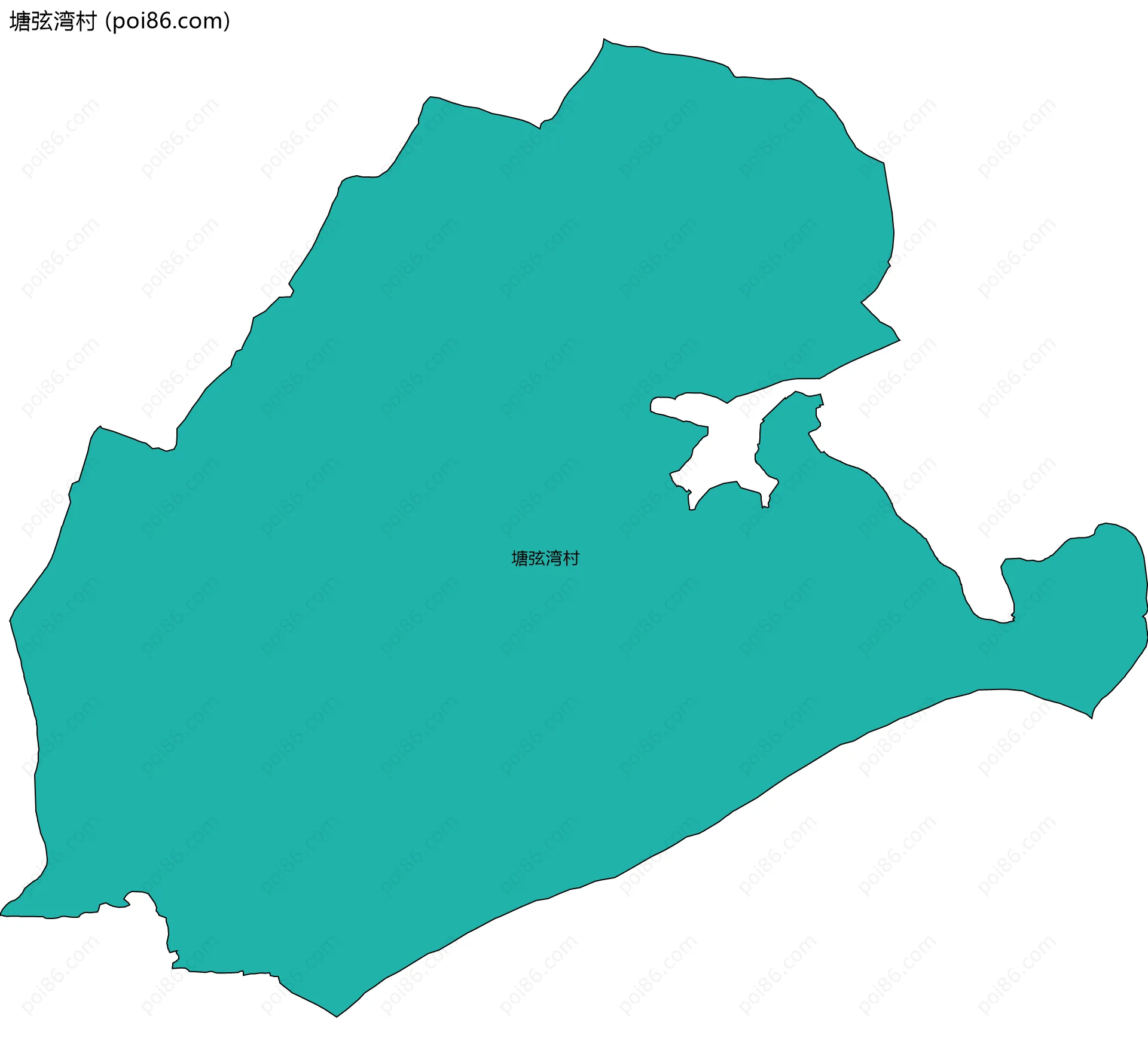塘弦湾村边界地图
