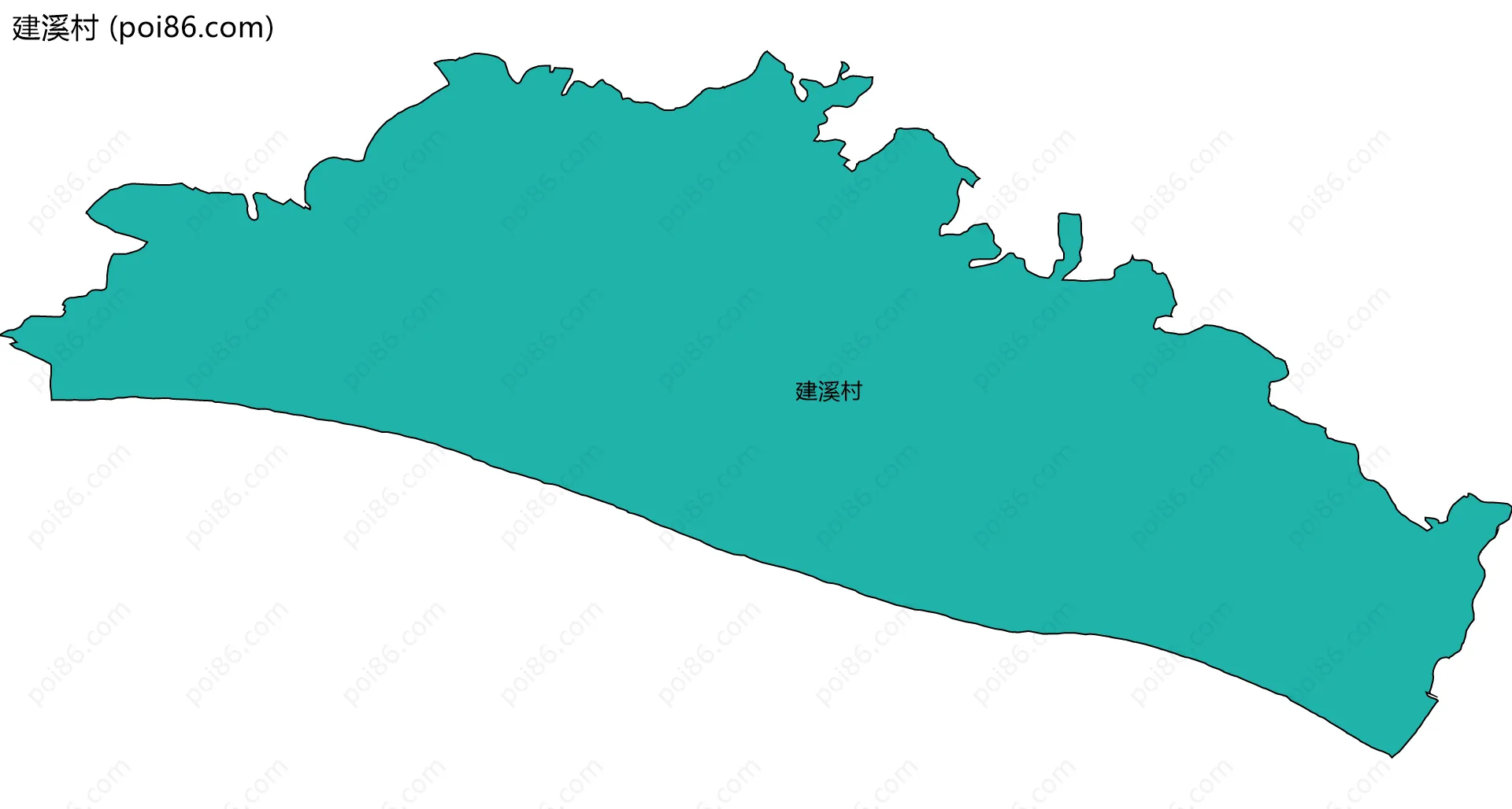 建溪村边界地图