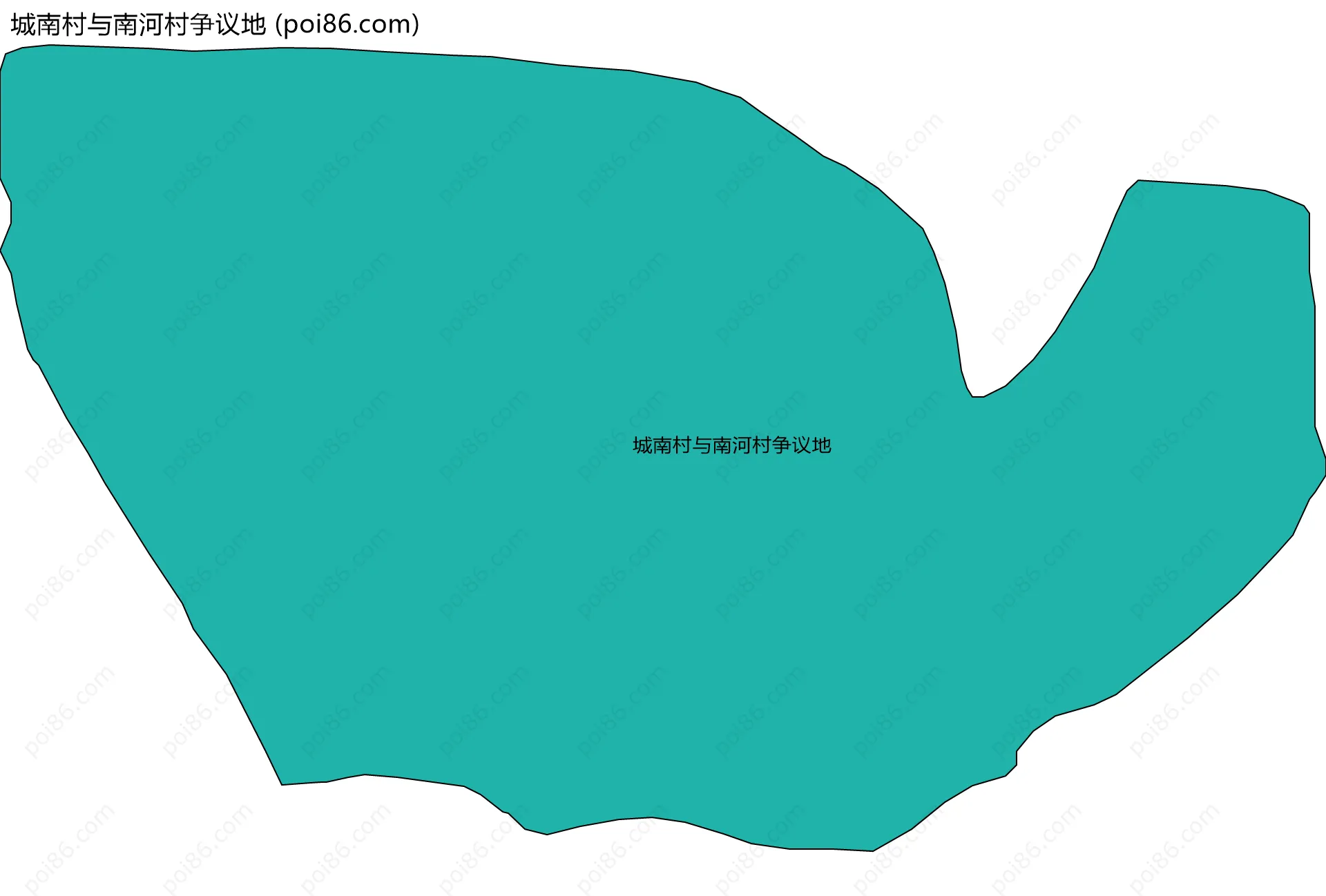 城南村与南河村争议地边界地图