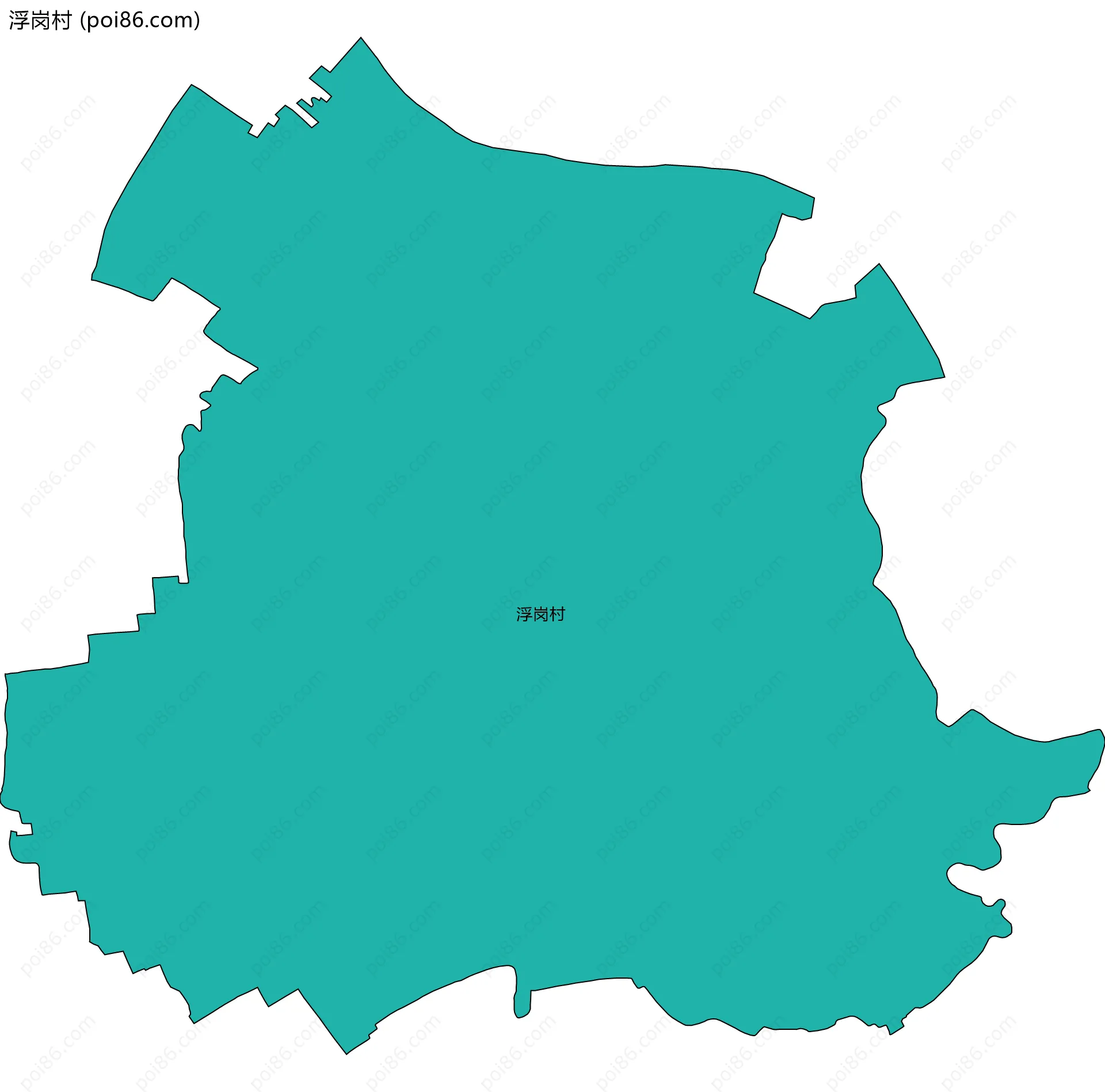 浮岗村边界地图