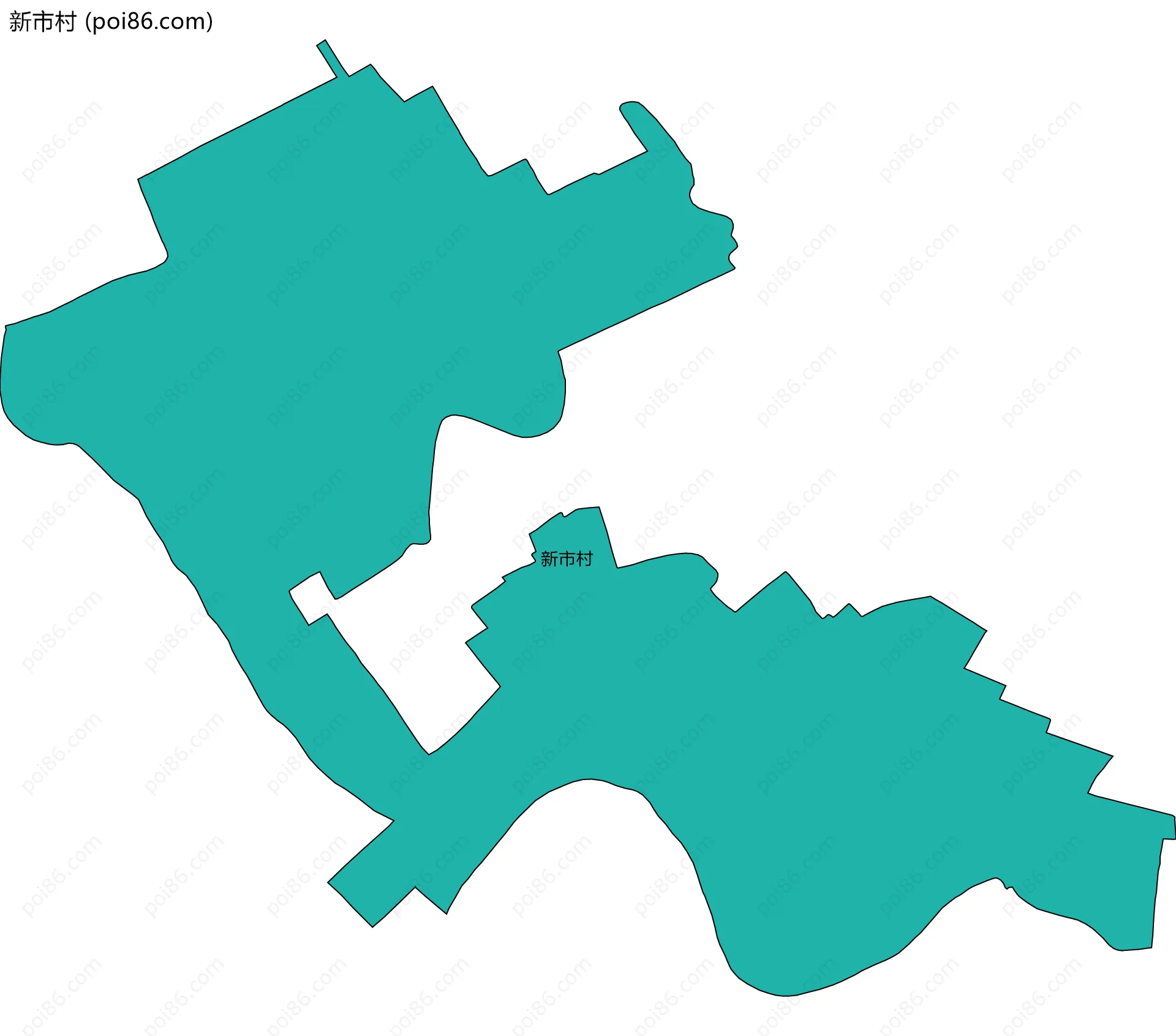 新市村边界地图