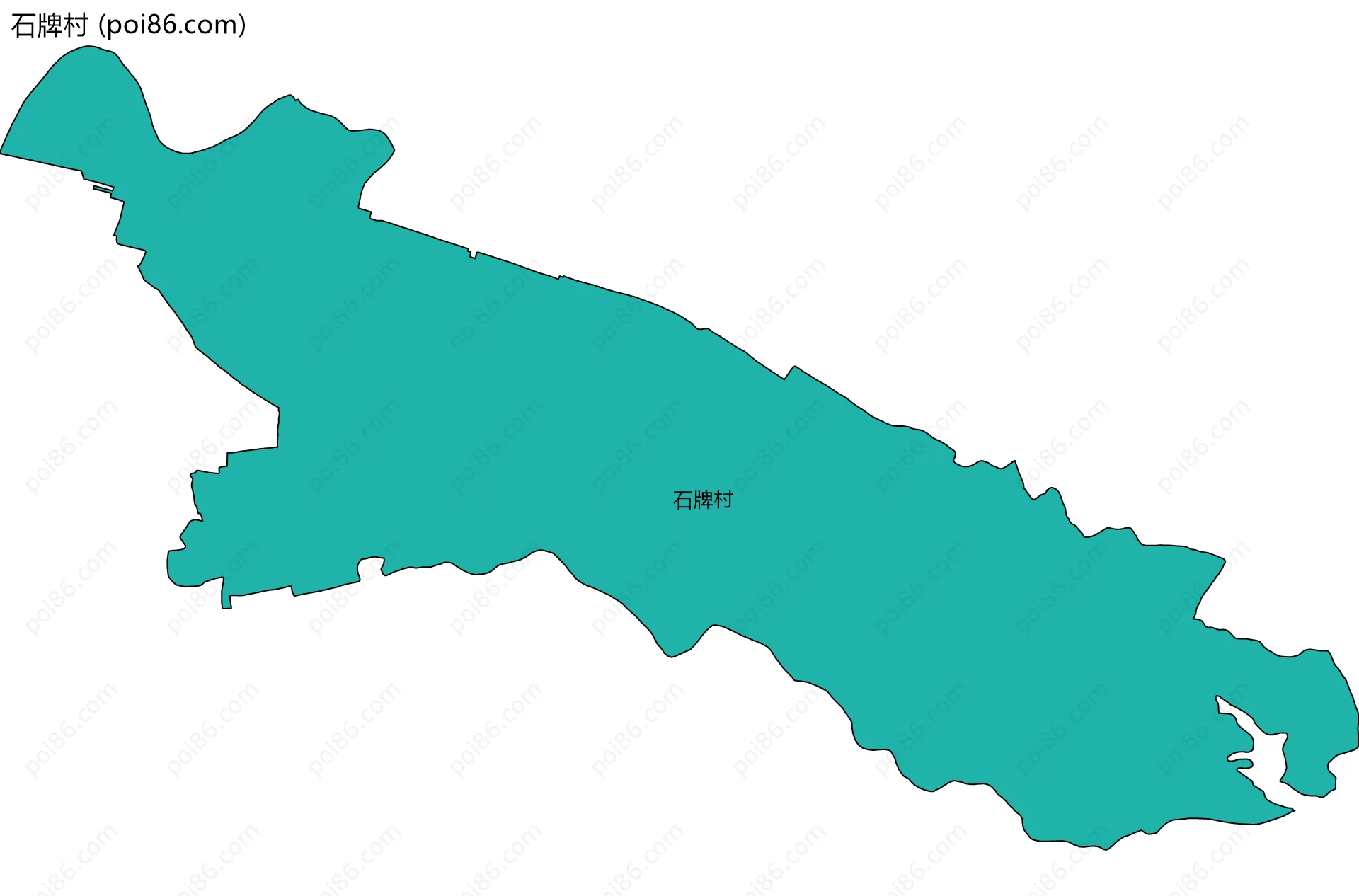 石牌村边界地图