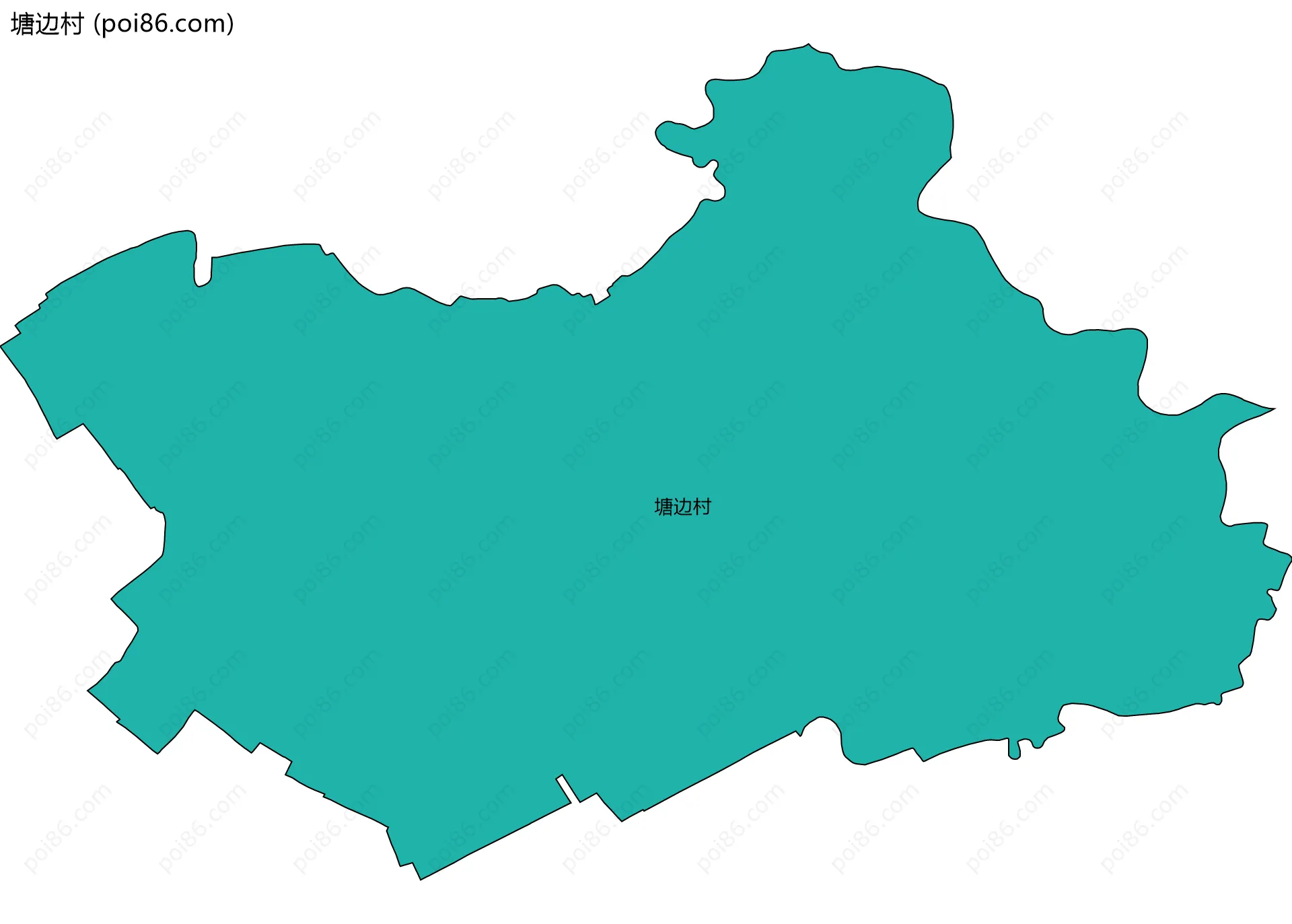 塘边村边界地图