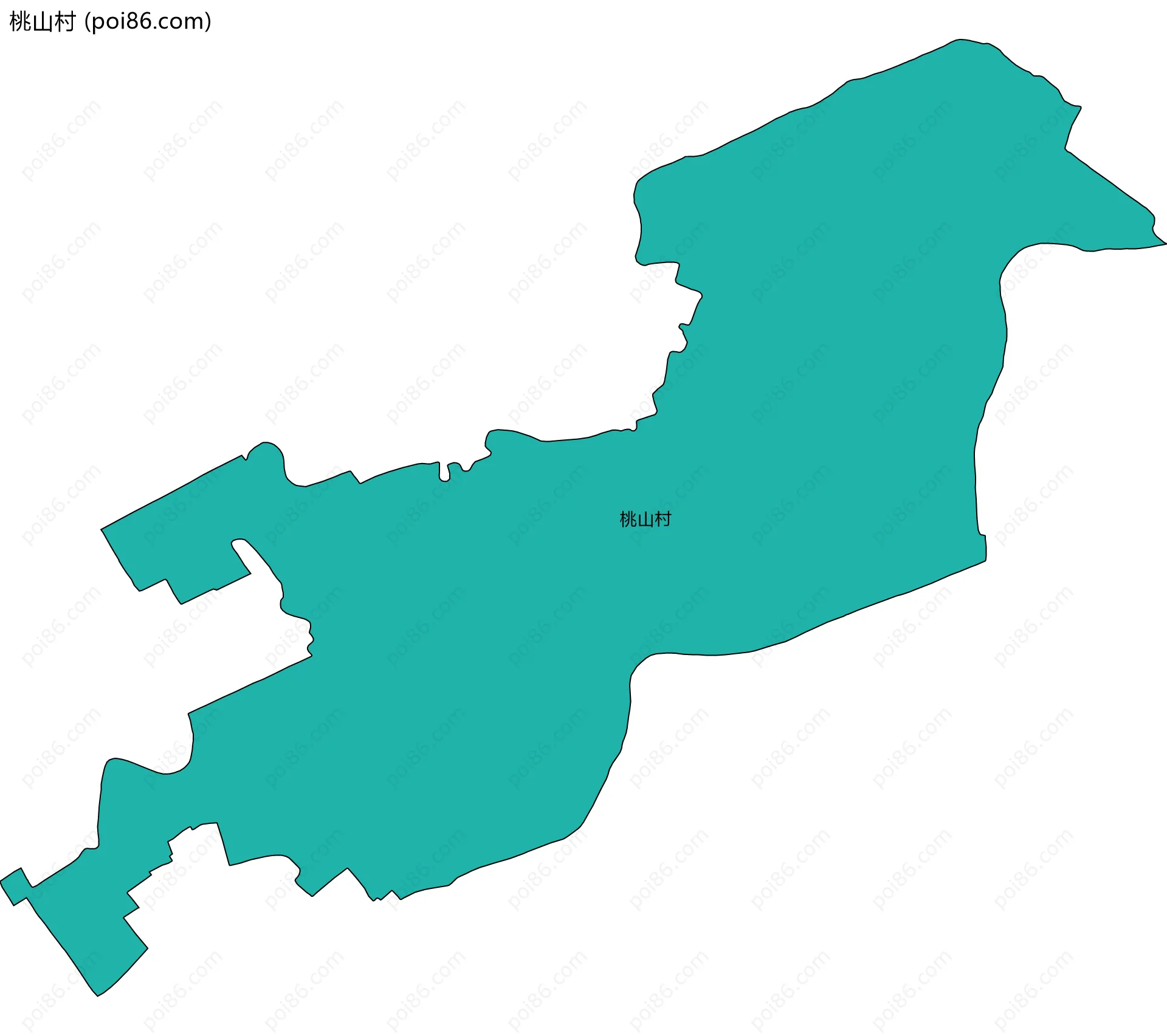 桃山村边界地图