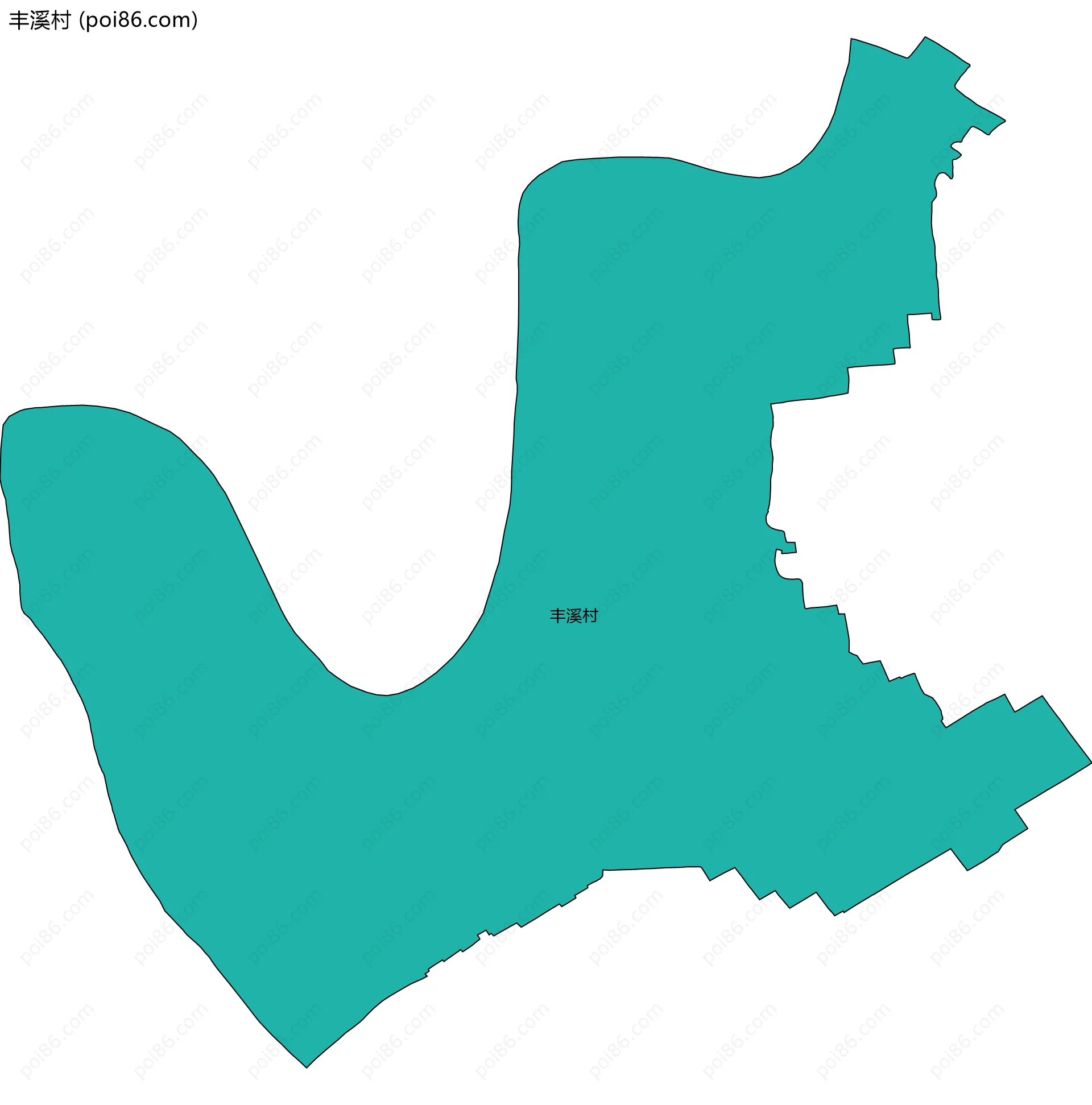 丰溪村边界地图