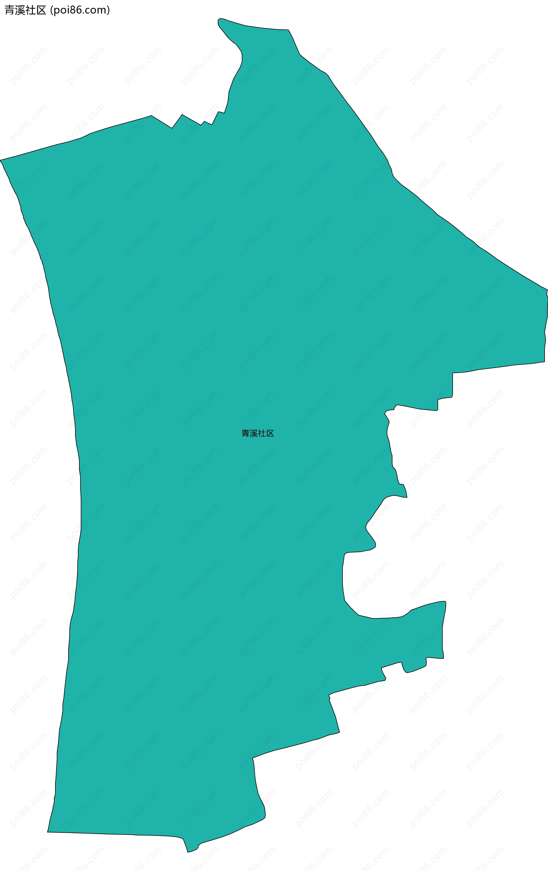 青溪社区边界地图