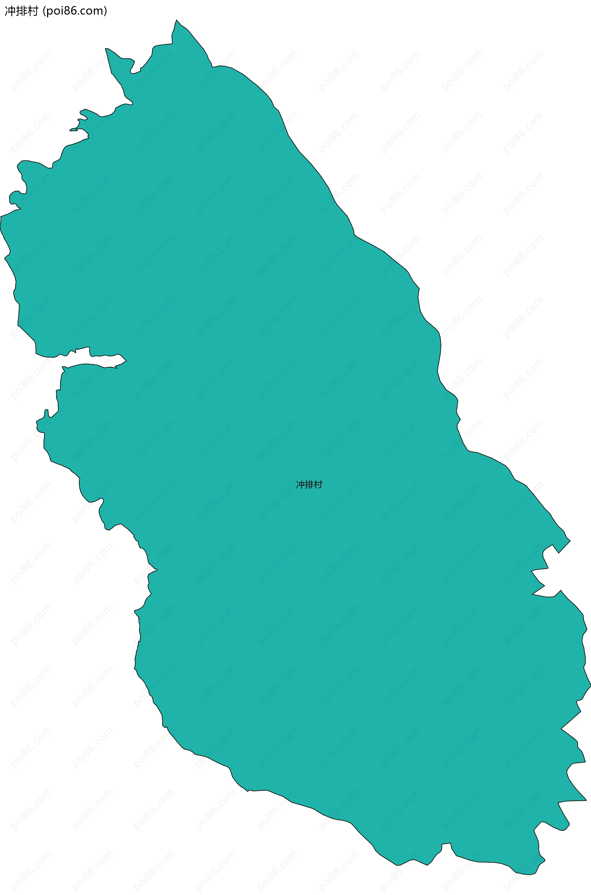 冲排村边界地图
