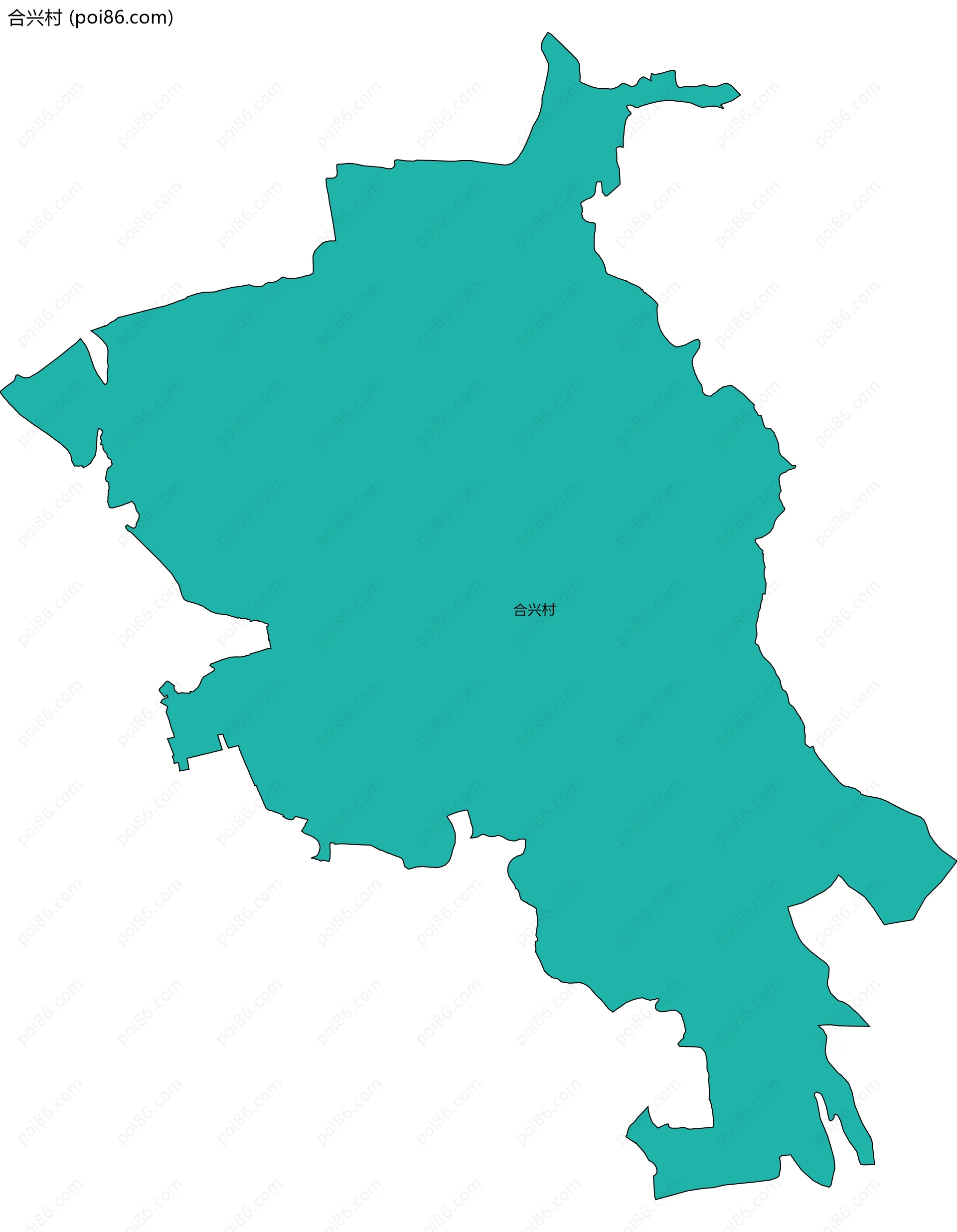合兴村边界地图