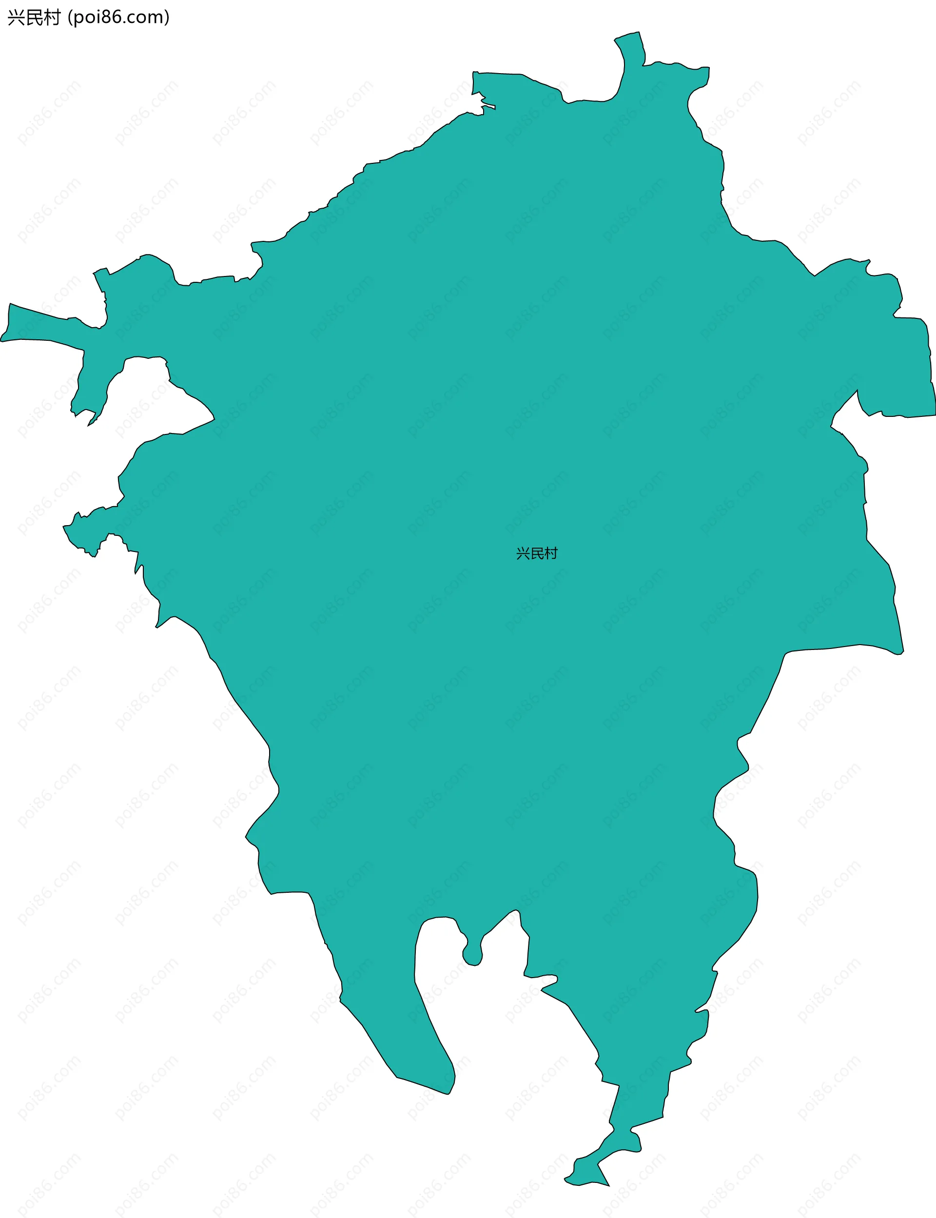兴民村边界地图