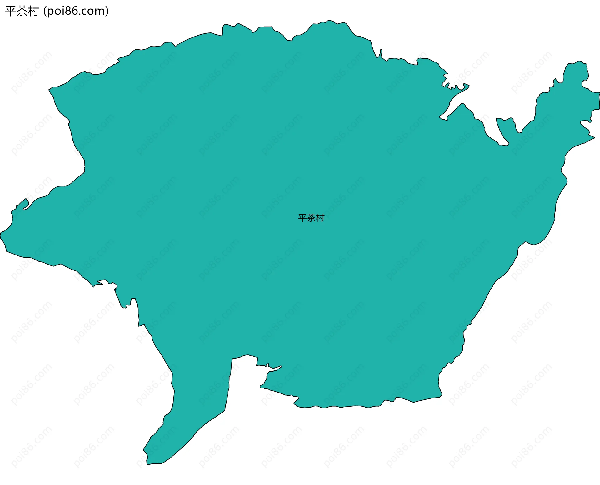 平茶村边界地图