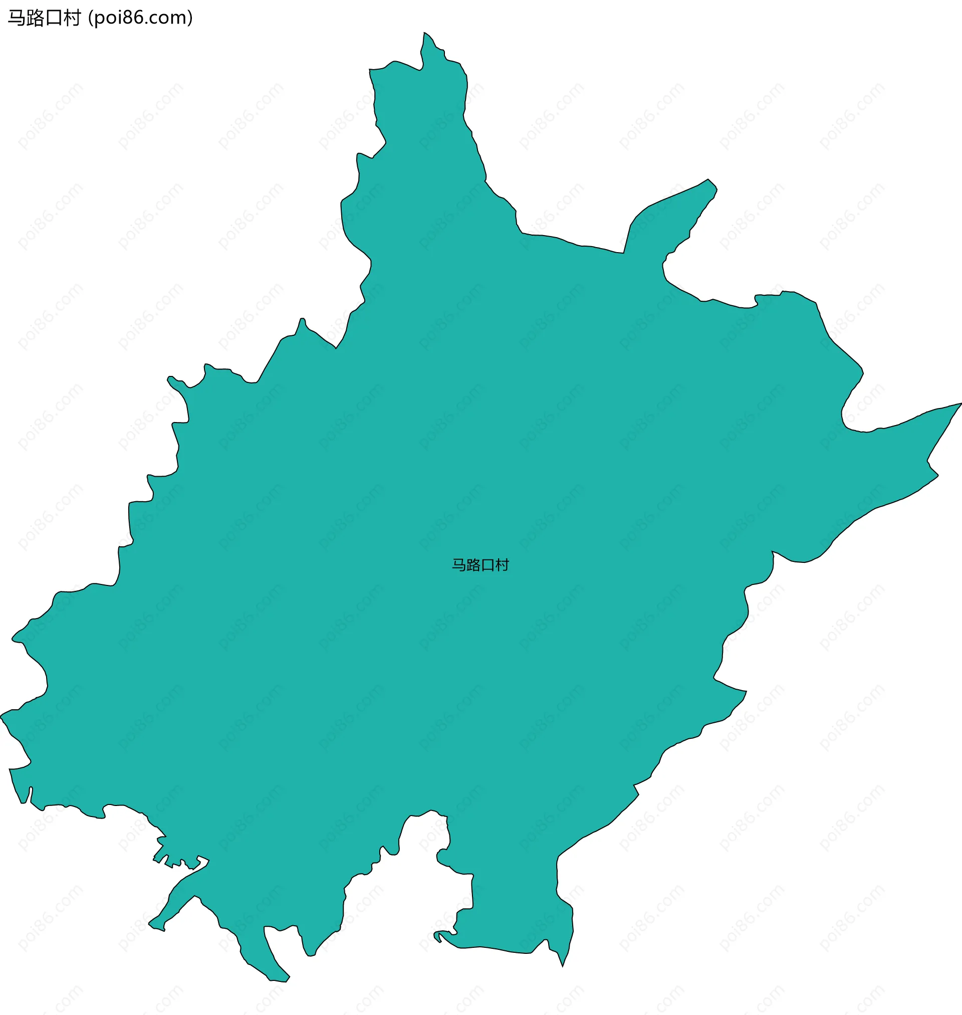 马路口村边界地图