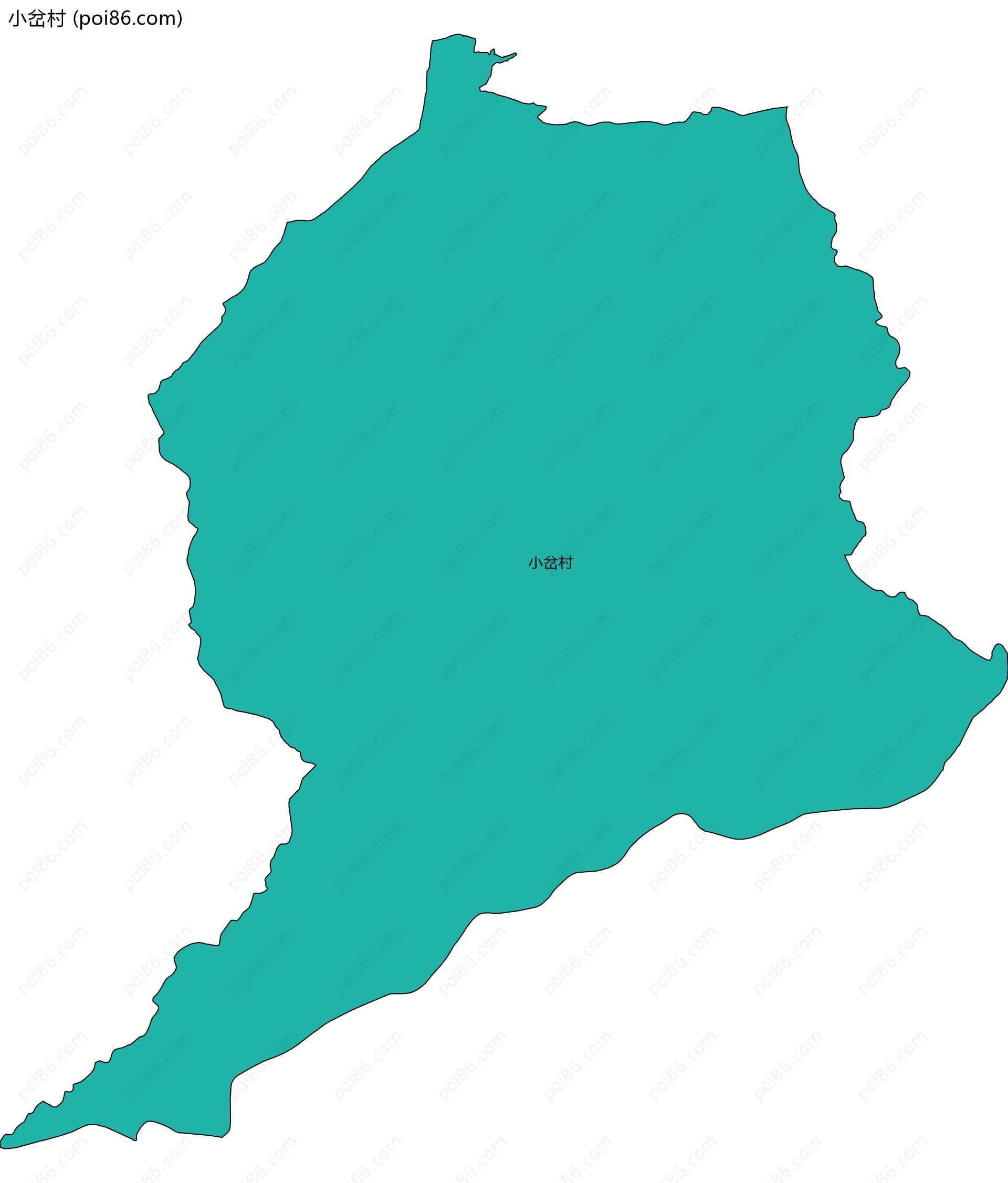 小岔村边界地图