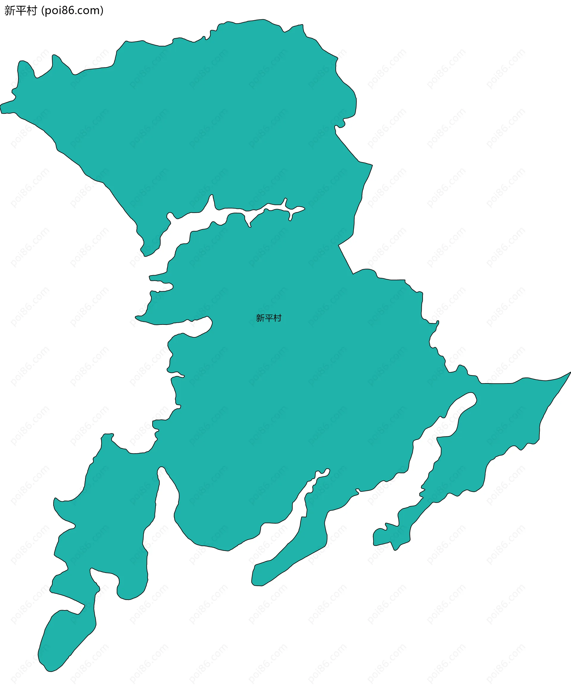 新平村边界地图