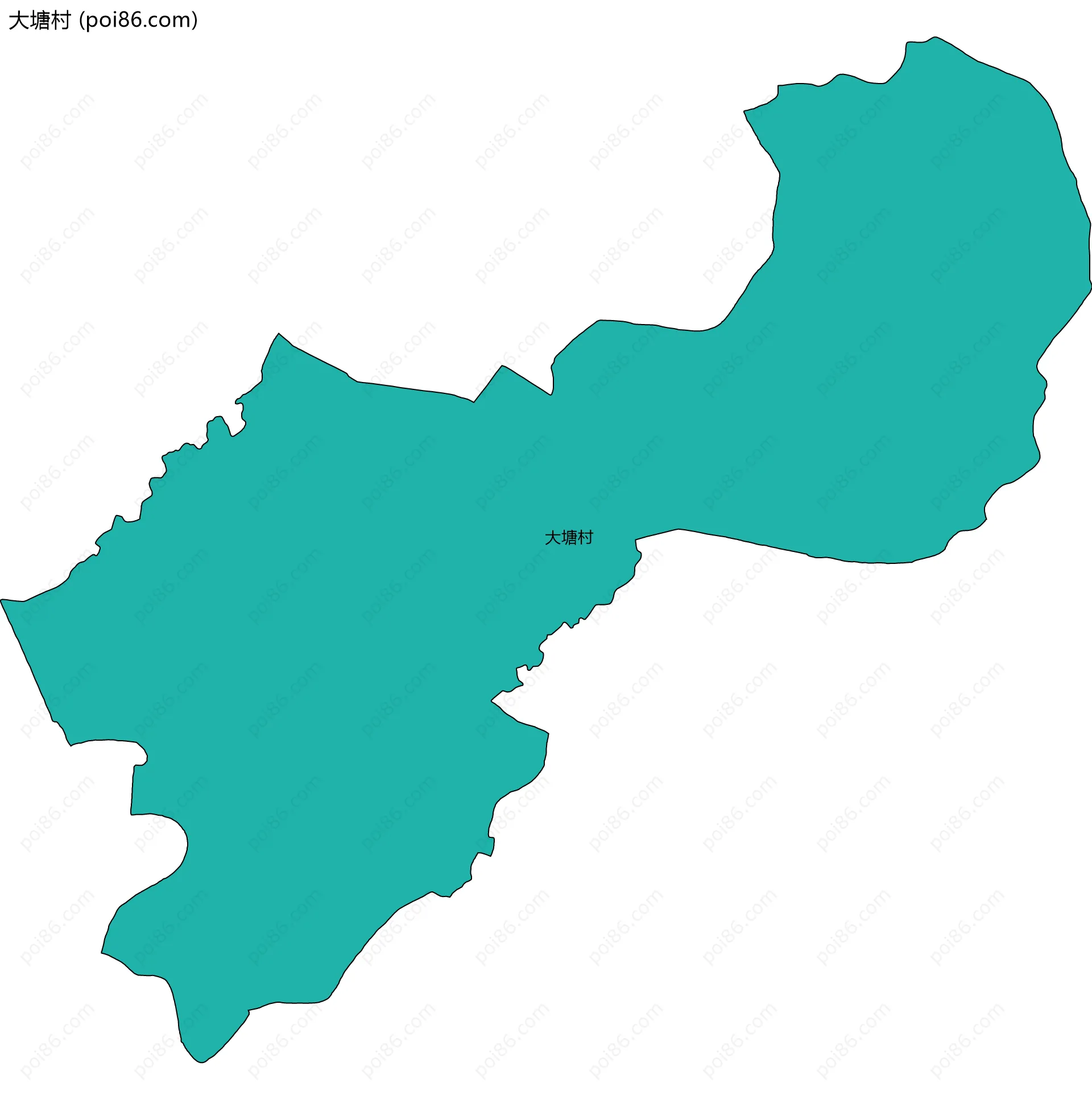 大塘村边界地图