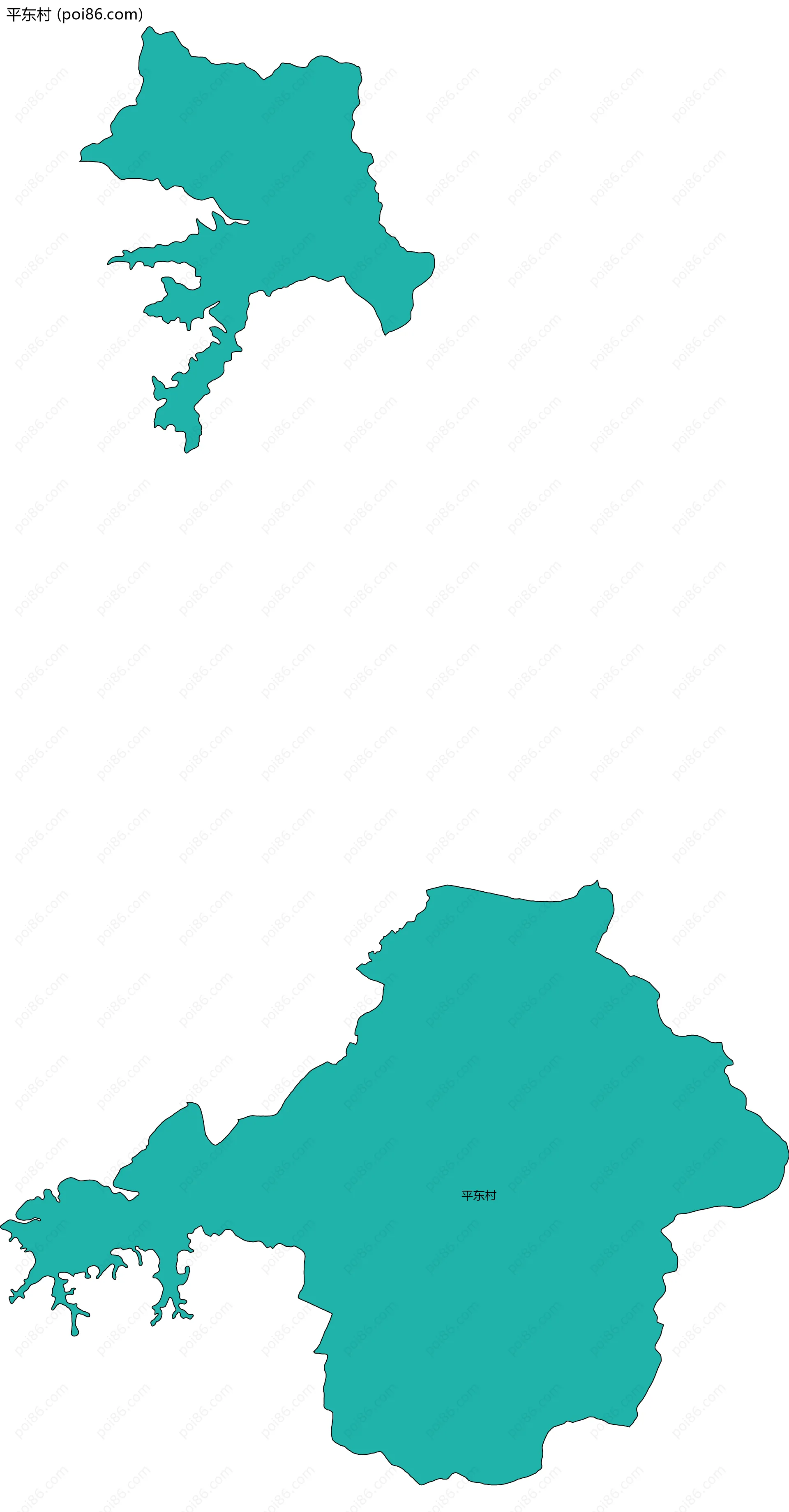 平东村边界地图