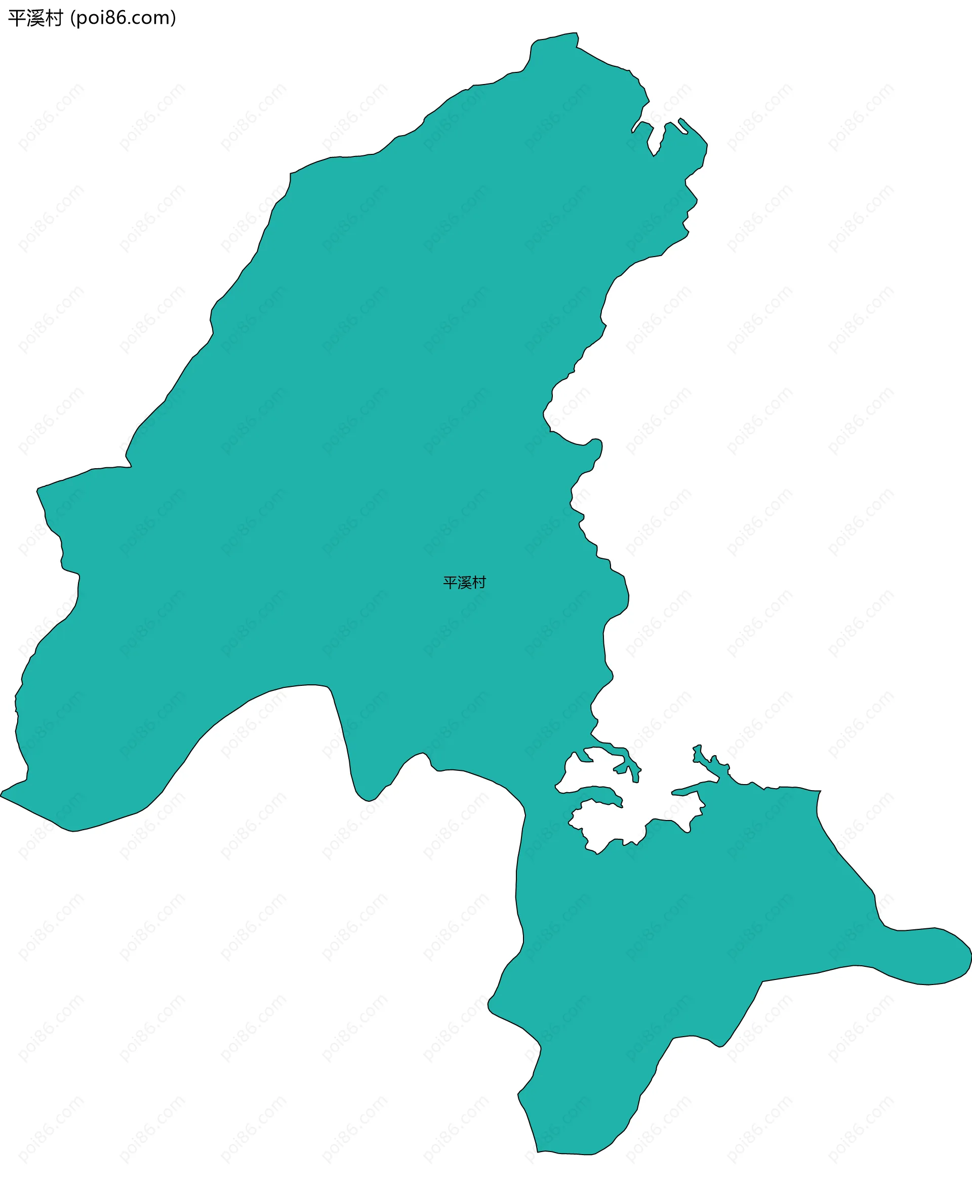 平溪村边界地图