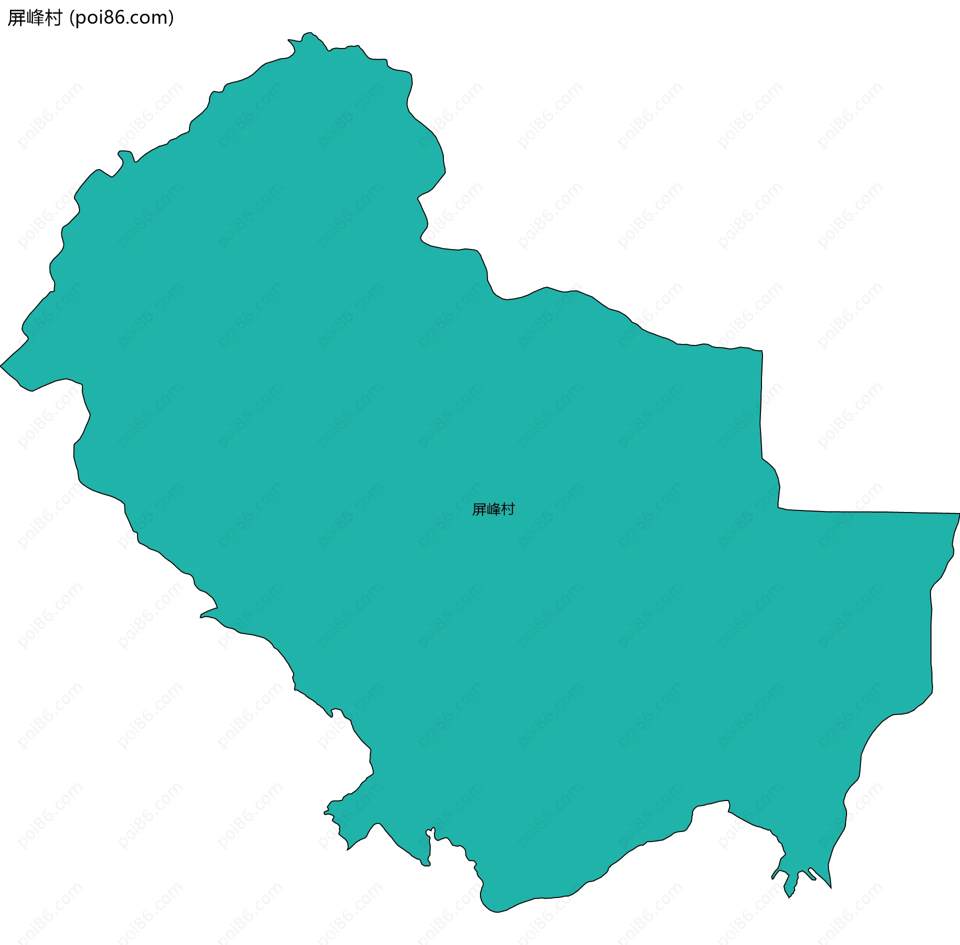 屏峰村边界地图