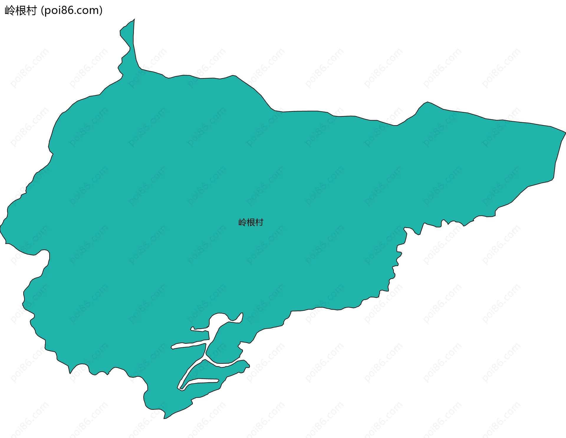 岭根村边界地图