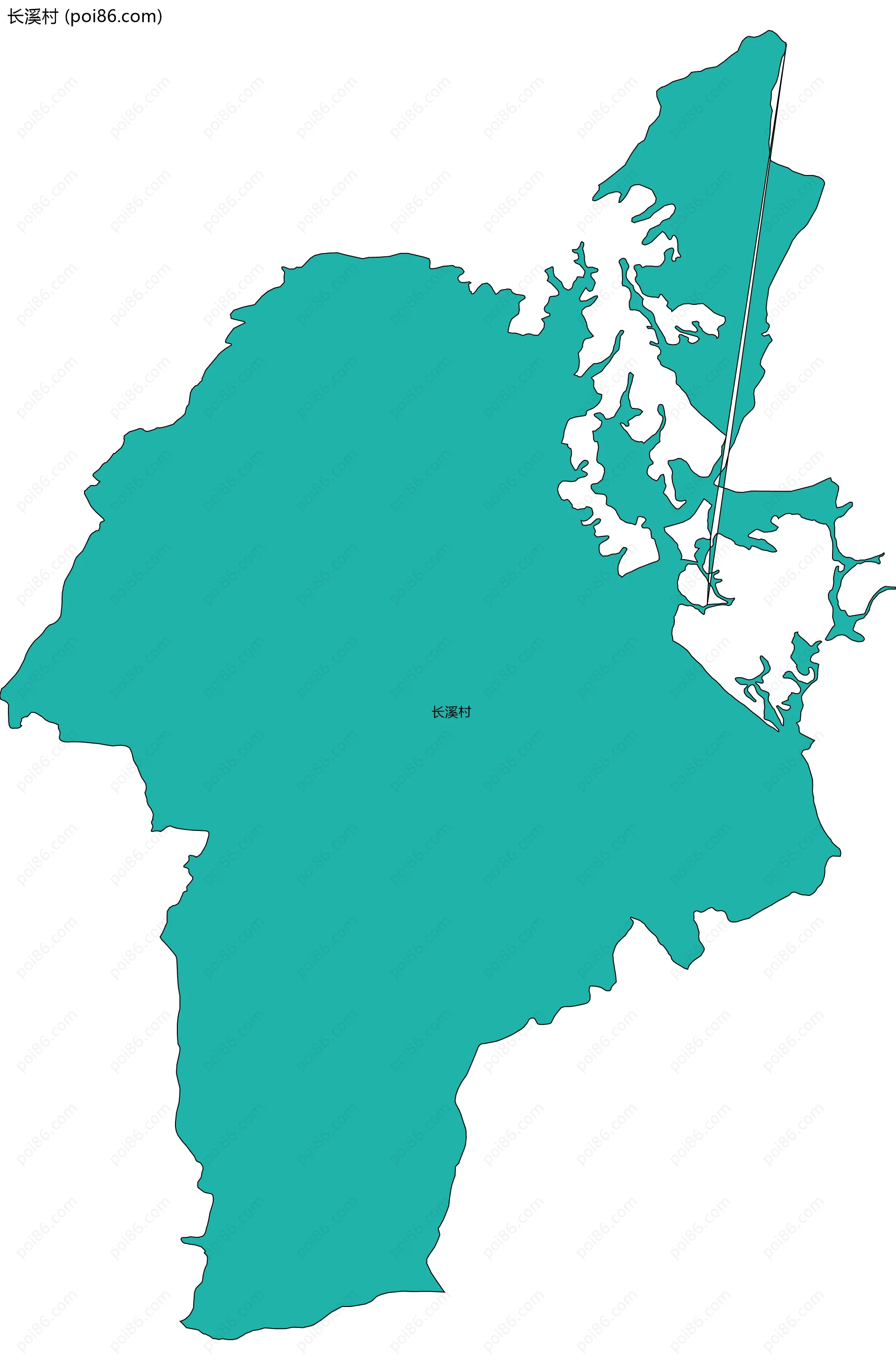 长溪村边界地图