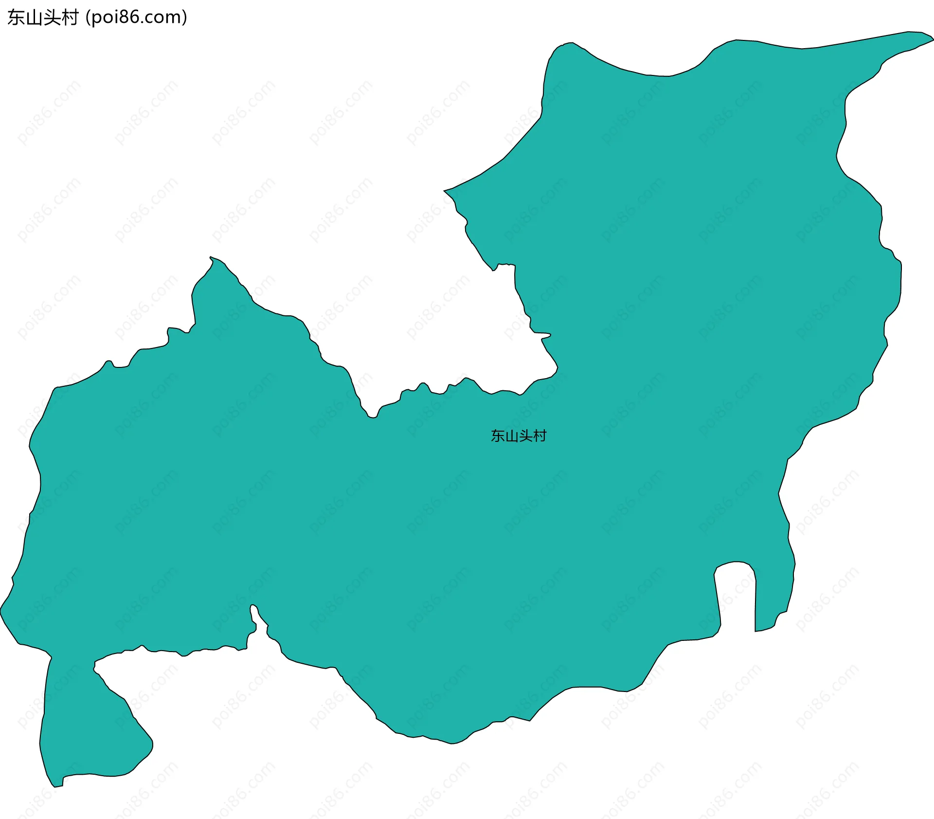 东山头村边界地图