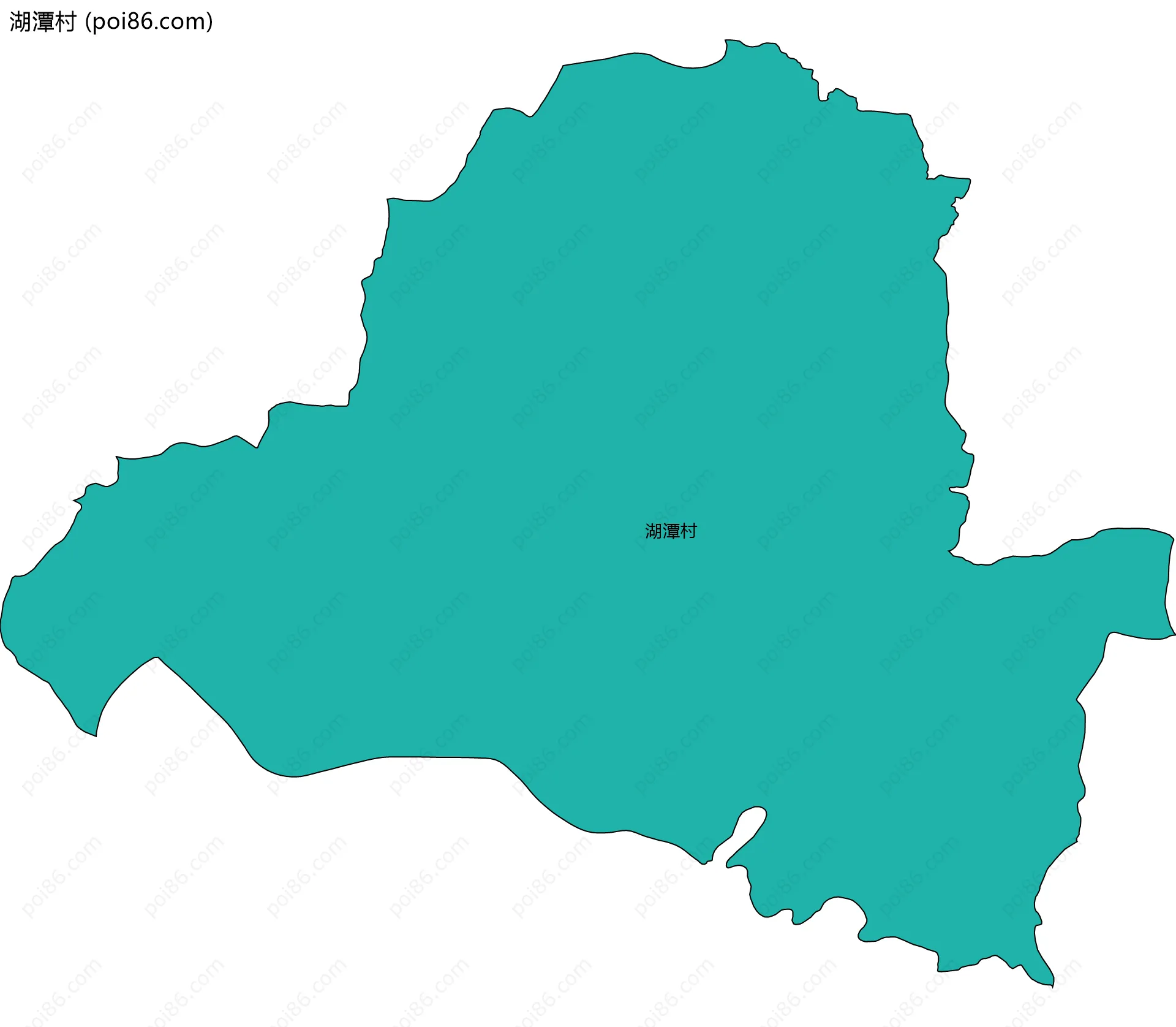 湖潭村边界地图
