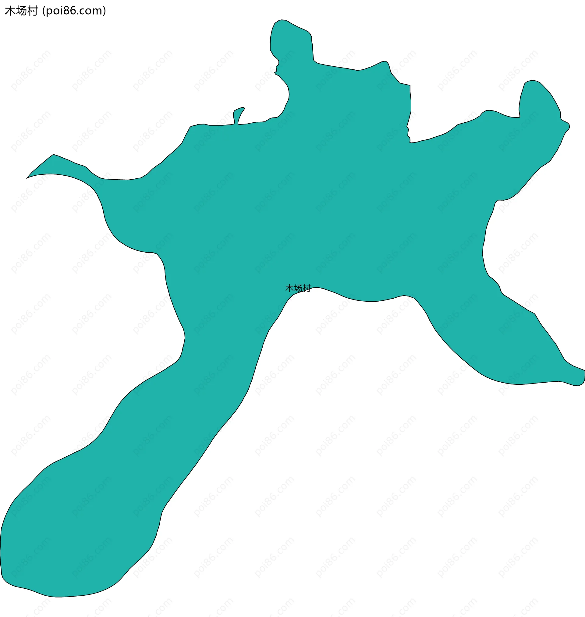 木场村边界地图