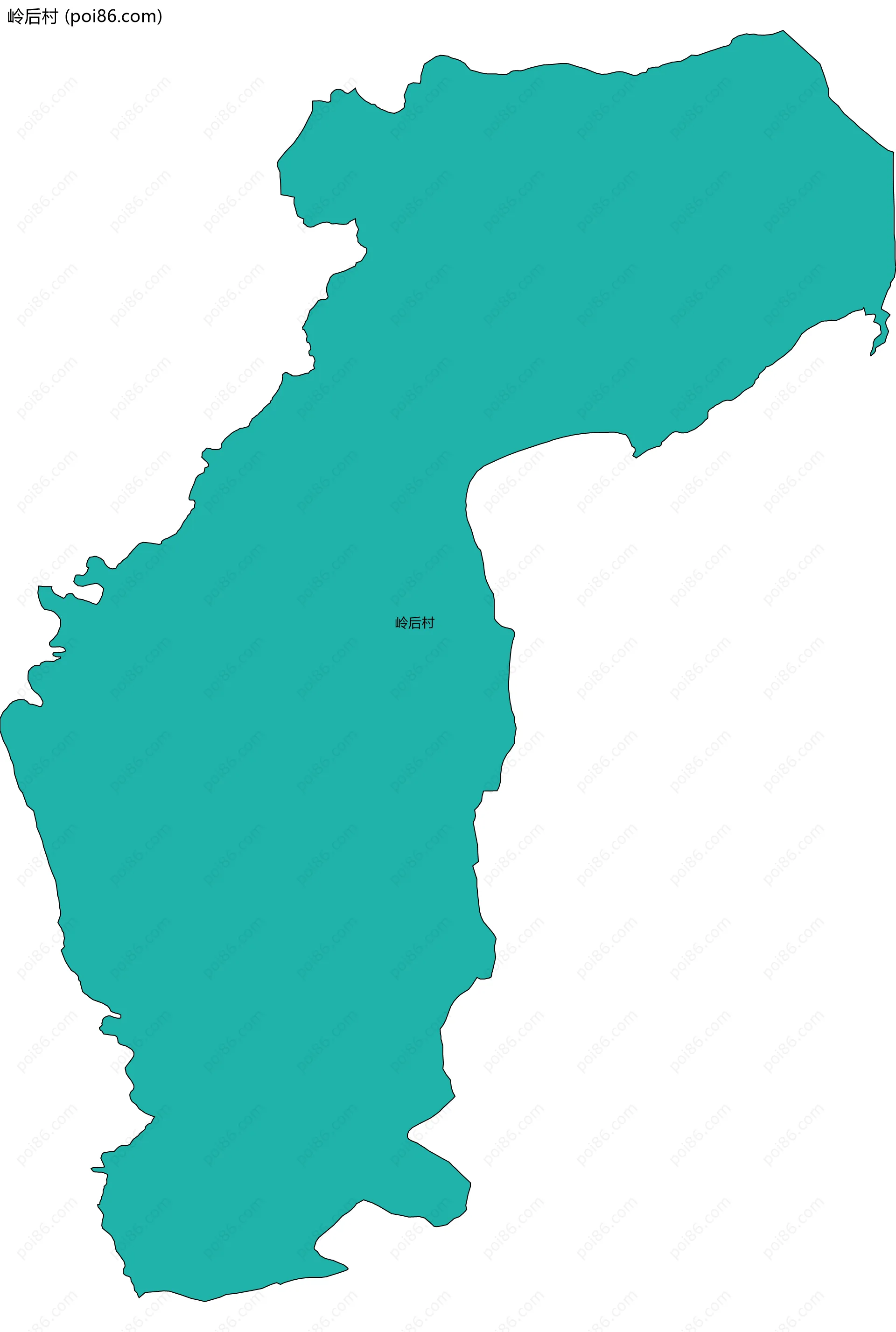 岭后村边界地图