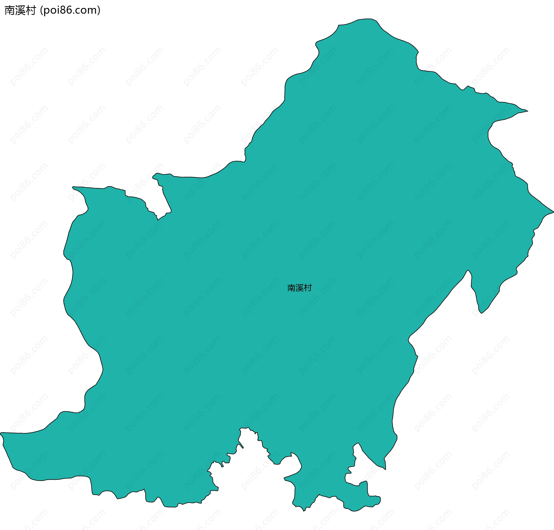 南溪村边界地图