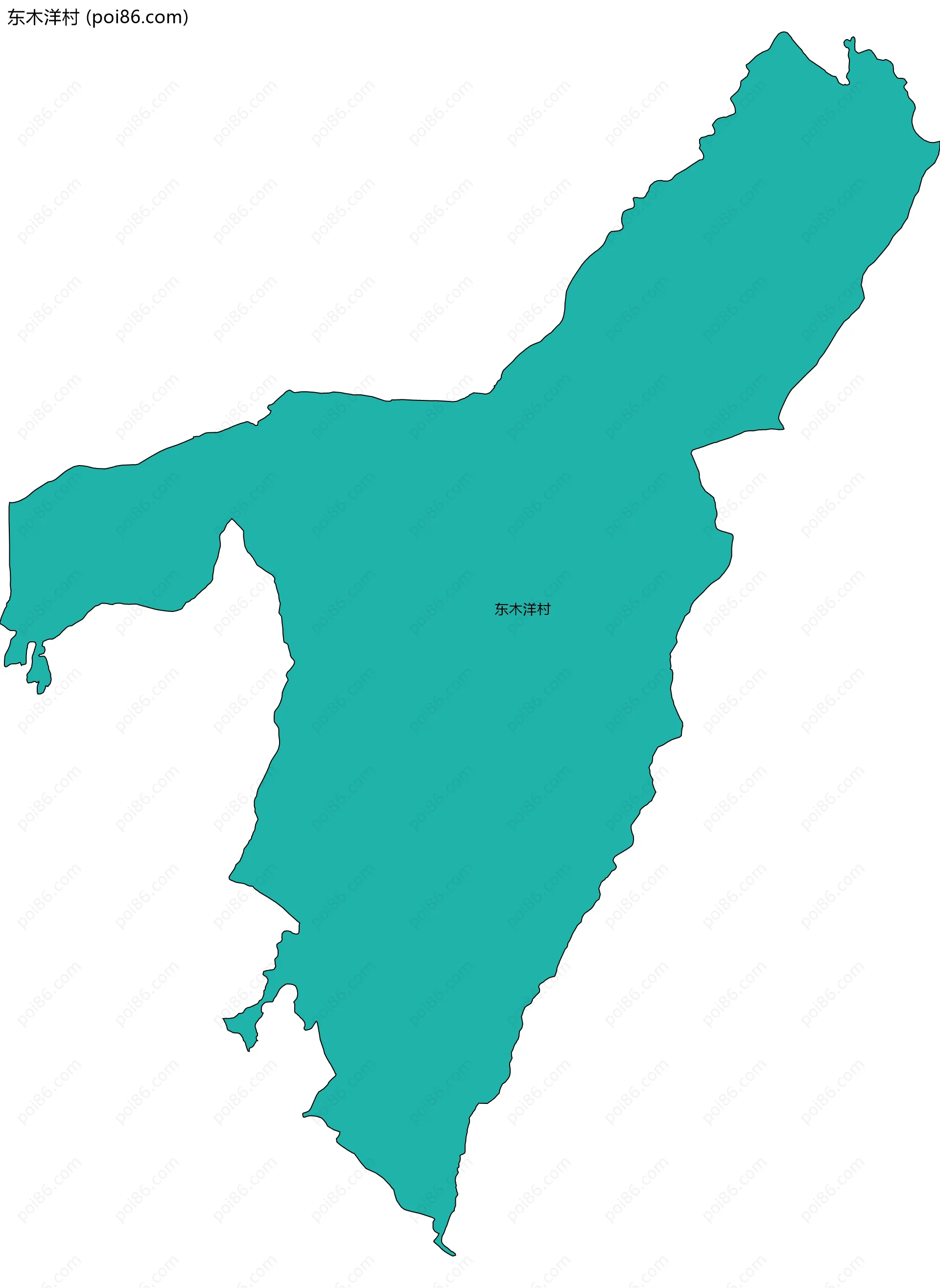 东木洋村边界地图