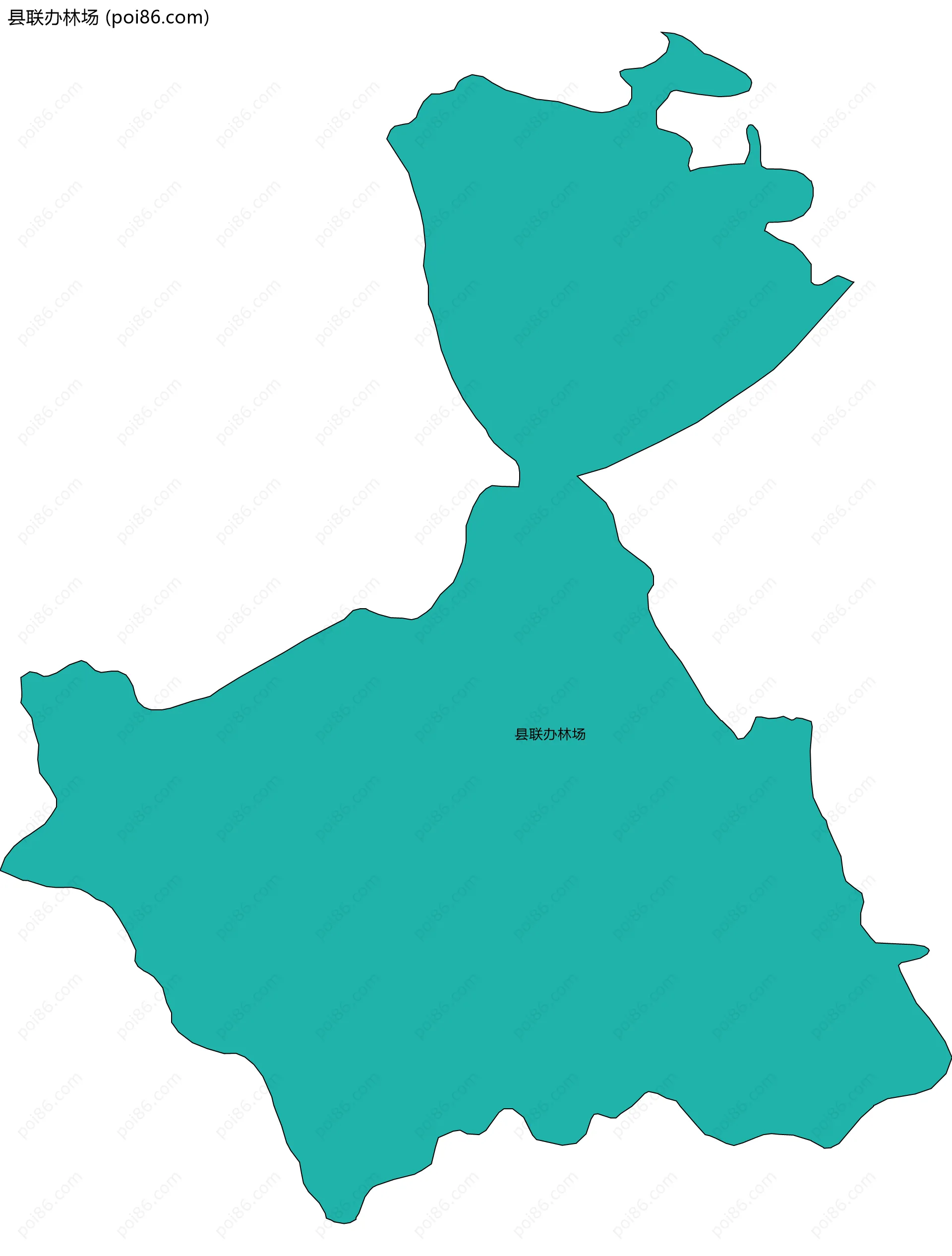 县联办林场边界地图