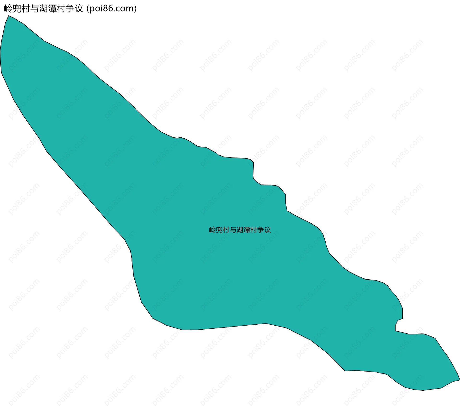 岭兜村与湖潭村争议边界地图