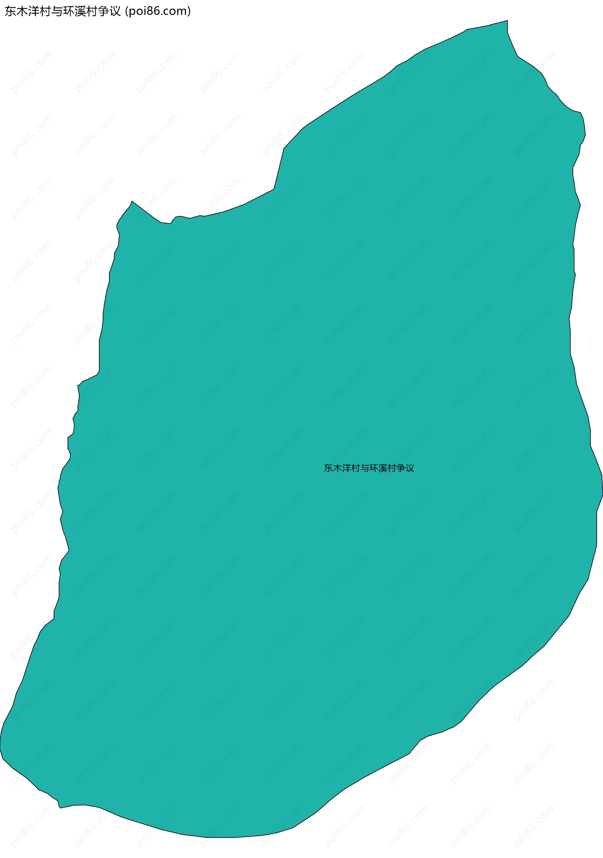东木洋村与环溪村争议边界地图