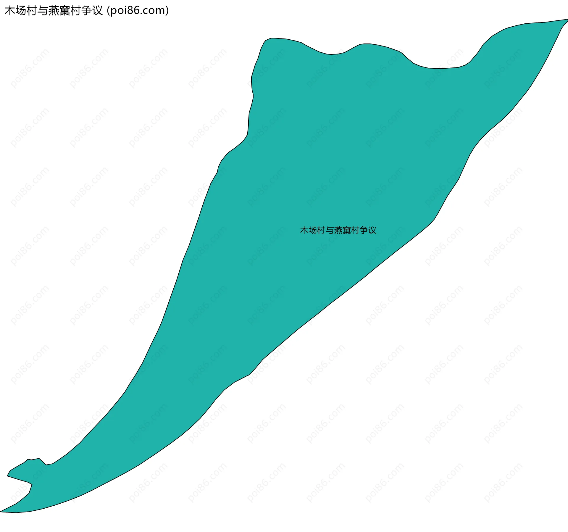 木场村与燕窠村争议边界地图