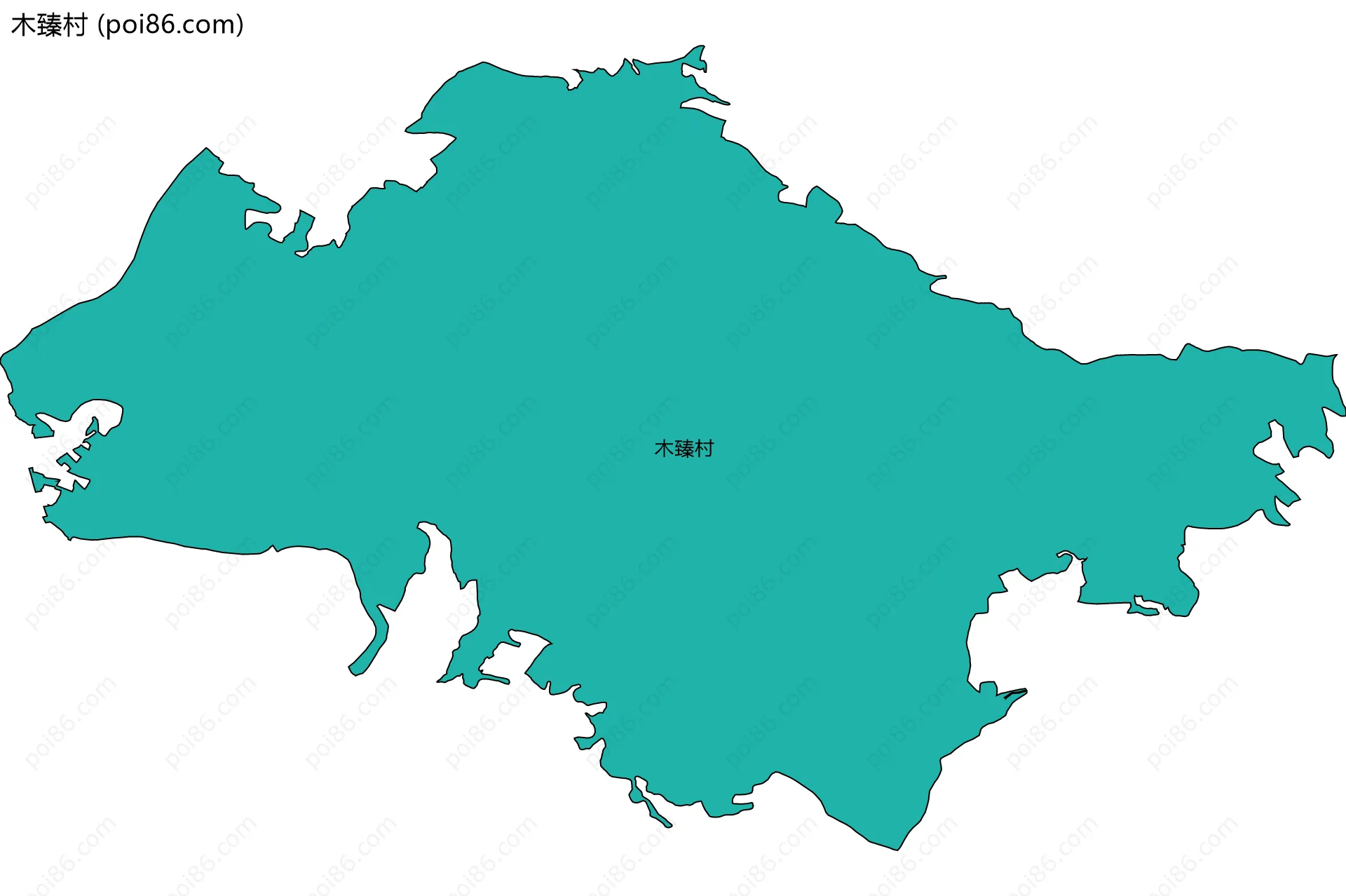 木臻村边界地图