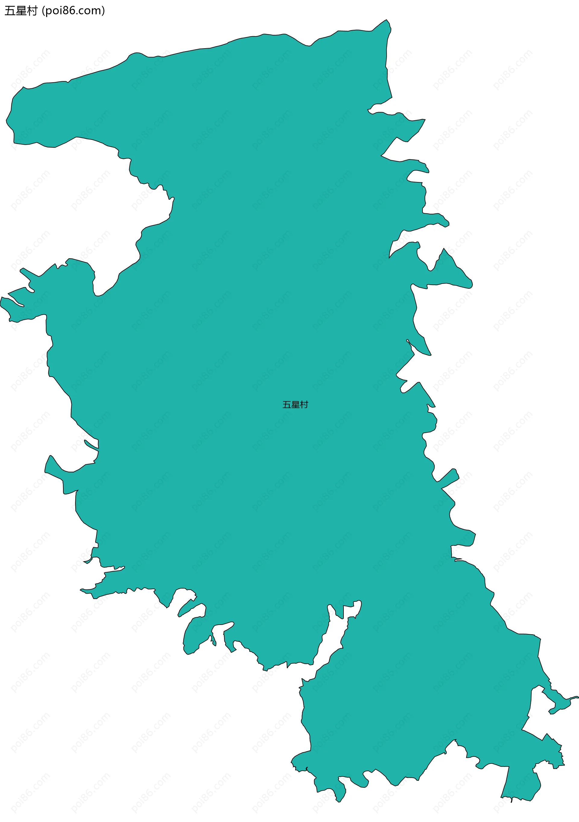 五星村边界地图
